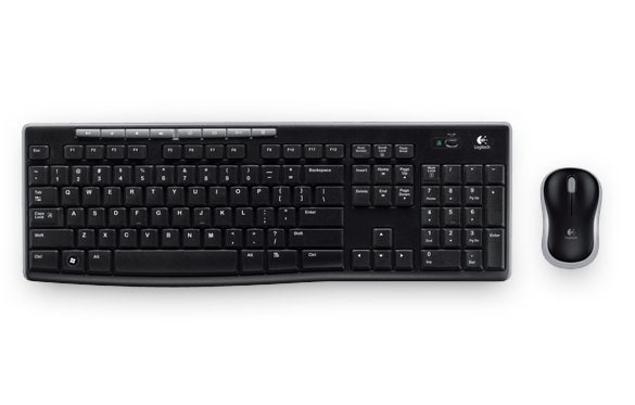 Logitech MK270-sæt – tastatur og mus – trådløst DE – sort