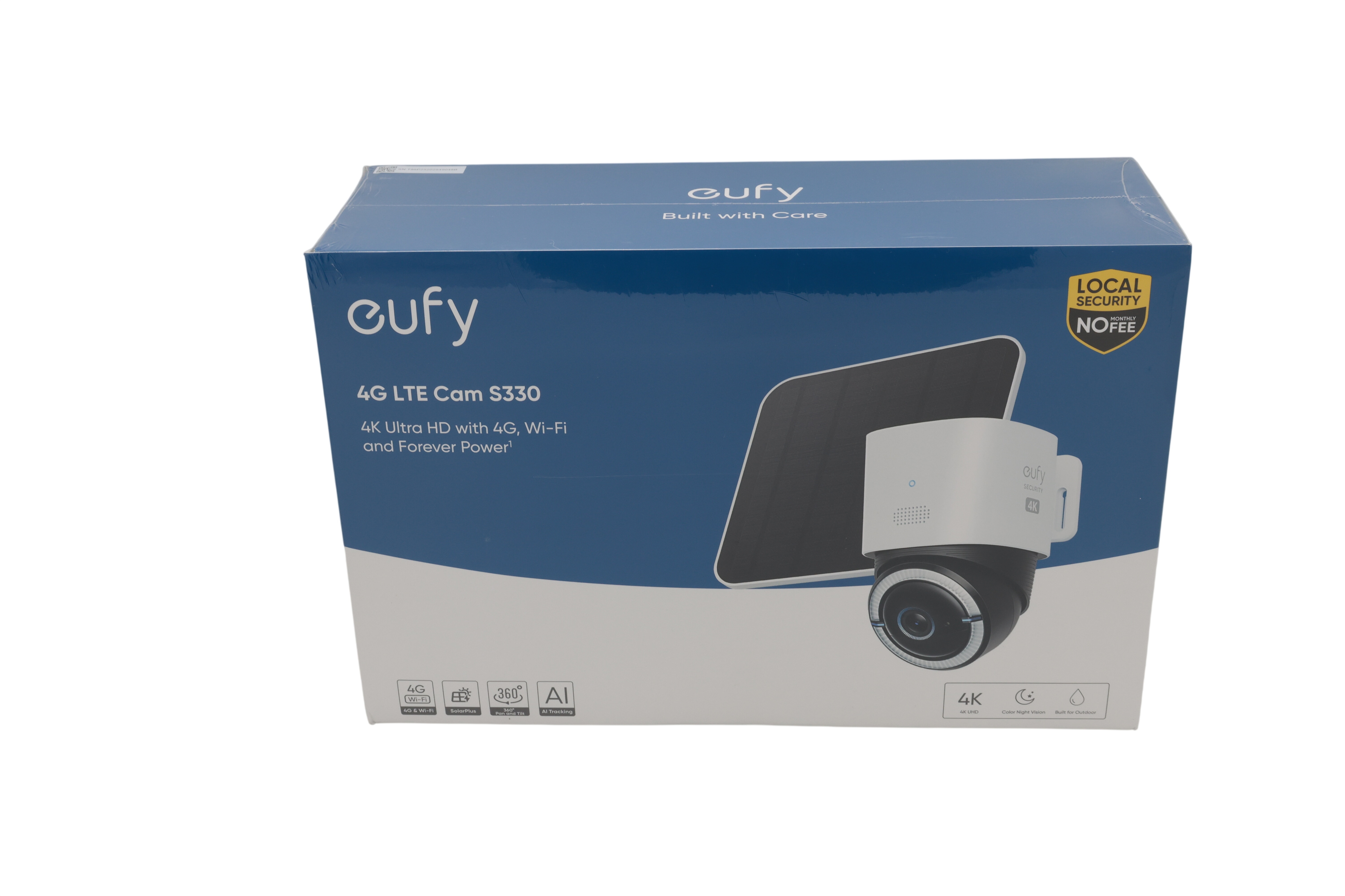 Anker Eufy 4G LTE S330 udendørskamera med solcellepanel T86p2321, hvid