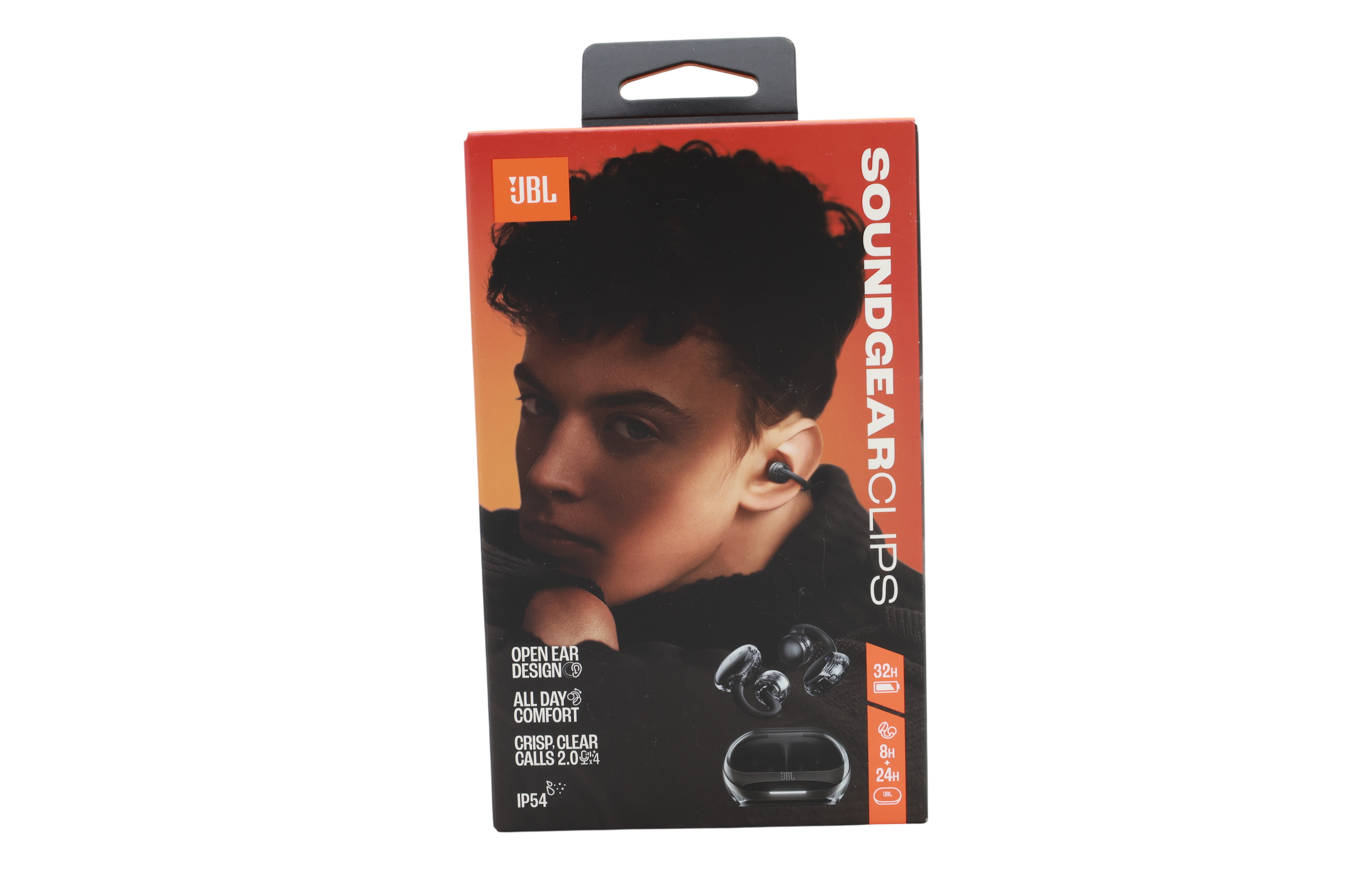 JBL Soundgear Clips TWS open-ear-hovedtelefoner, IP54, Ghost Black