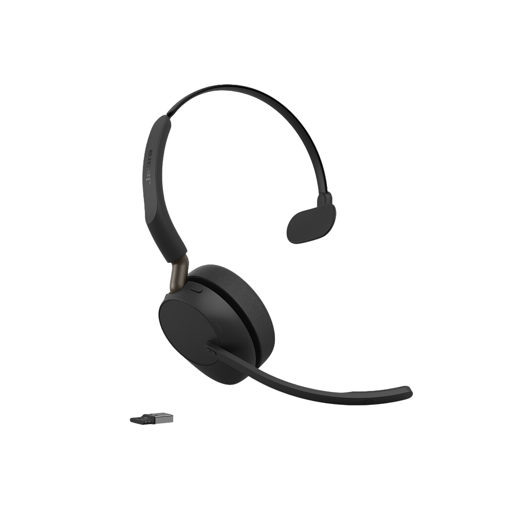 Jabra Evolve3 65 UC Mono, sort, med Link 390a