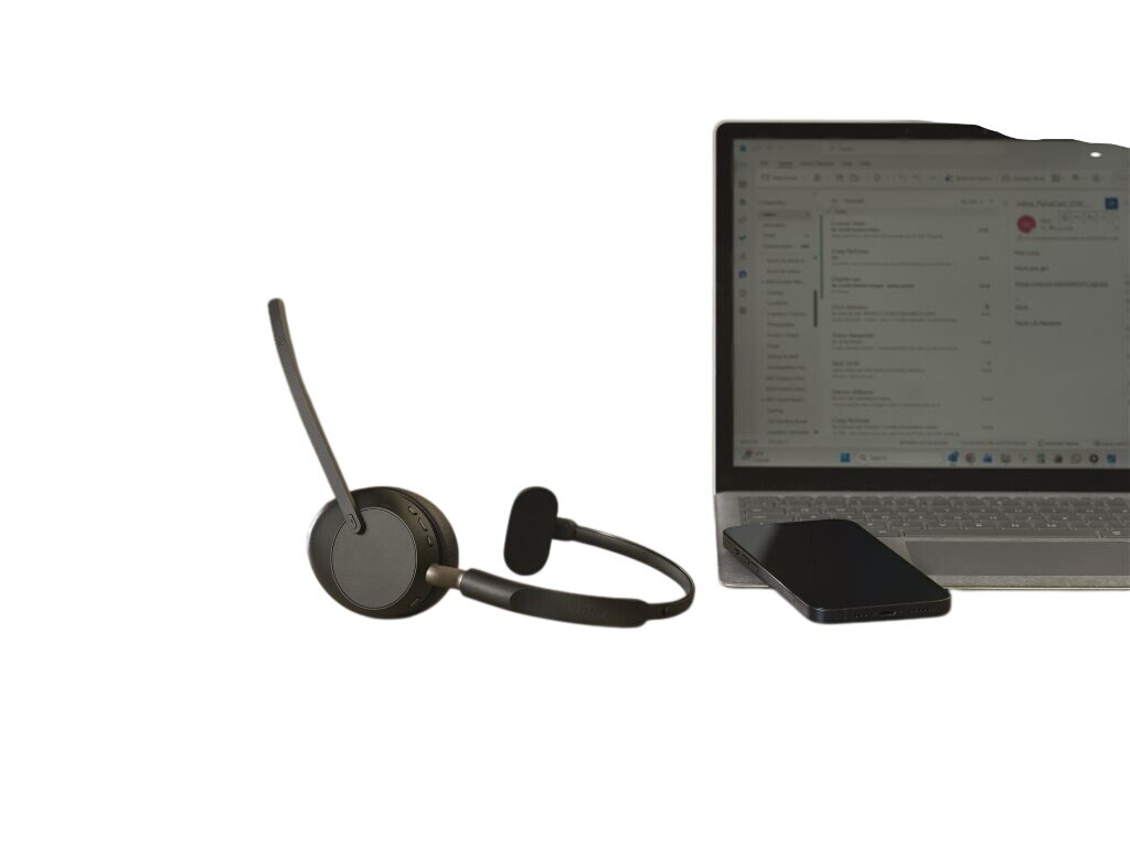 Jabra Evolve3 65 UC Mono, sort, med Link 390a
