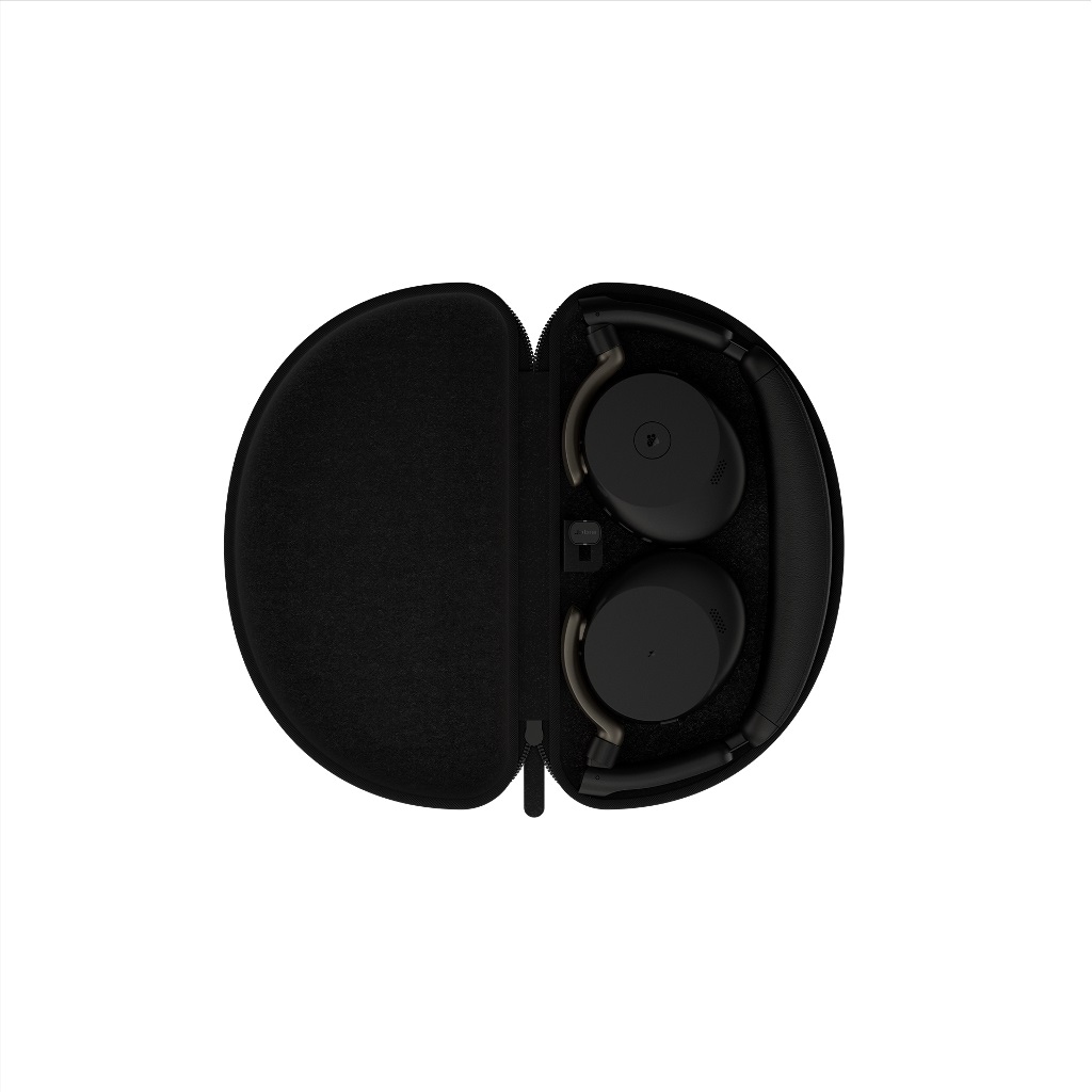 Jabra Evolve3 65 Flex UC, sort, med Link 390a og trådløs opladningsplade