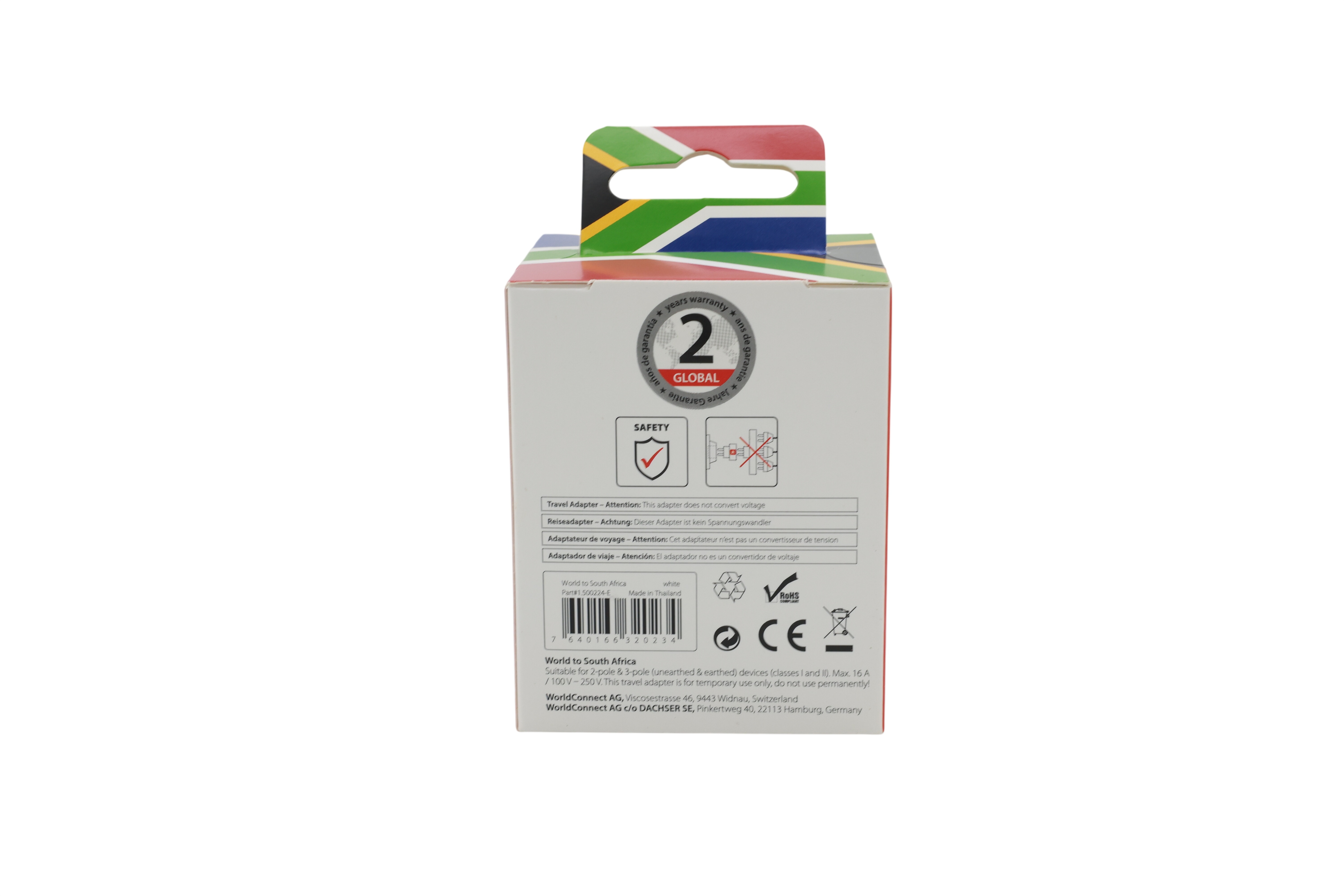 SKROSS World til Sydafrika, hvid, detailhandel