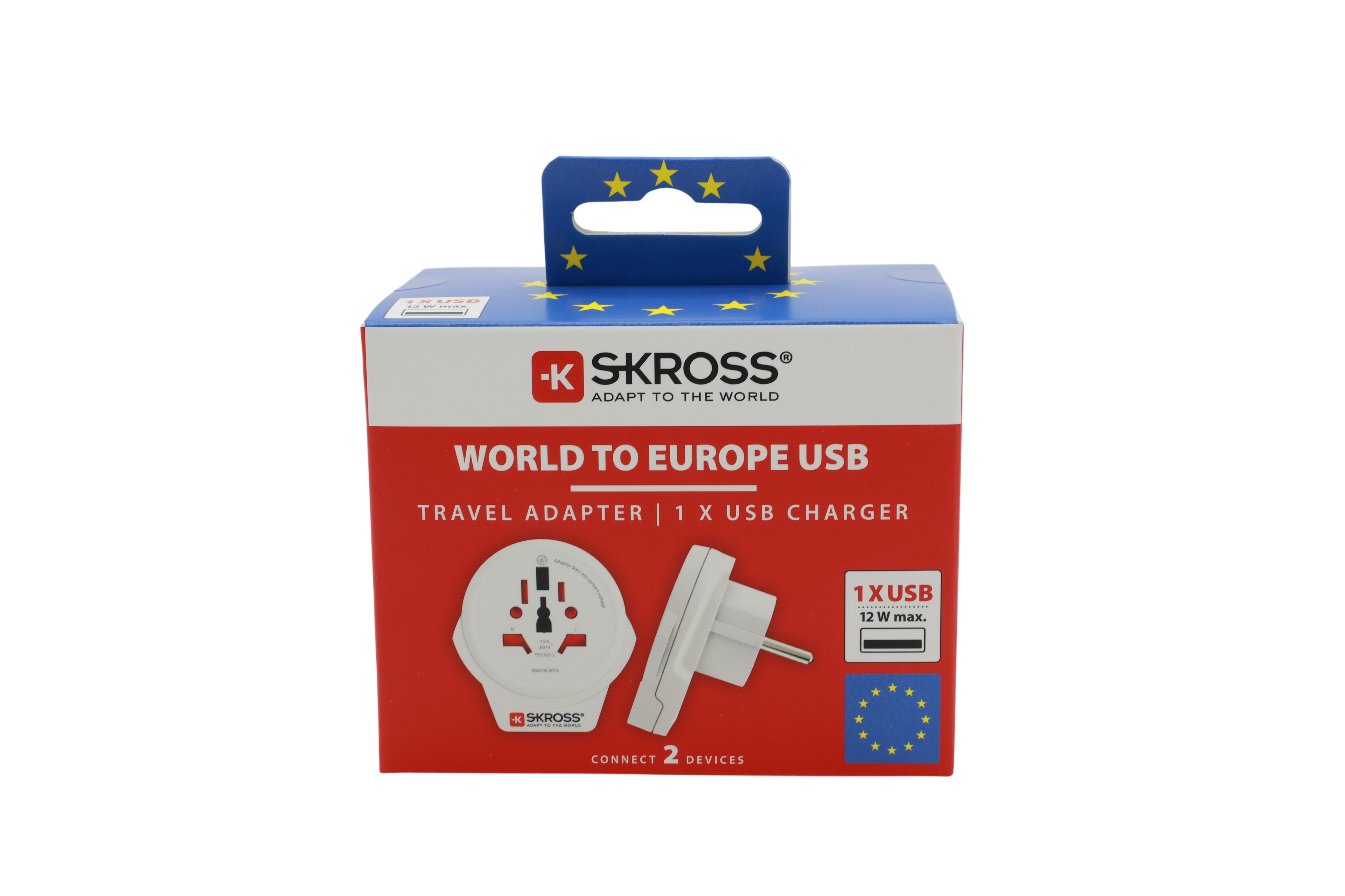 SKROSS World to Europe USB hvid, detail