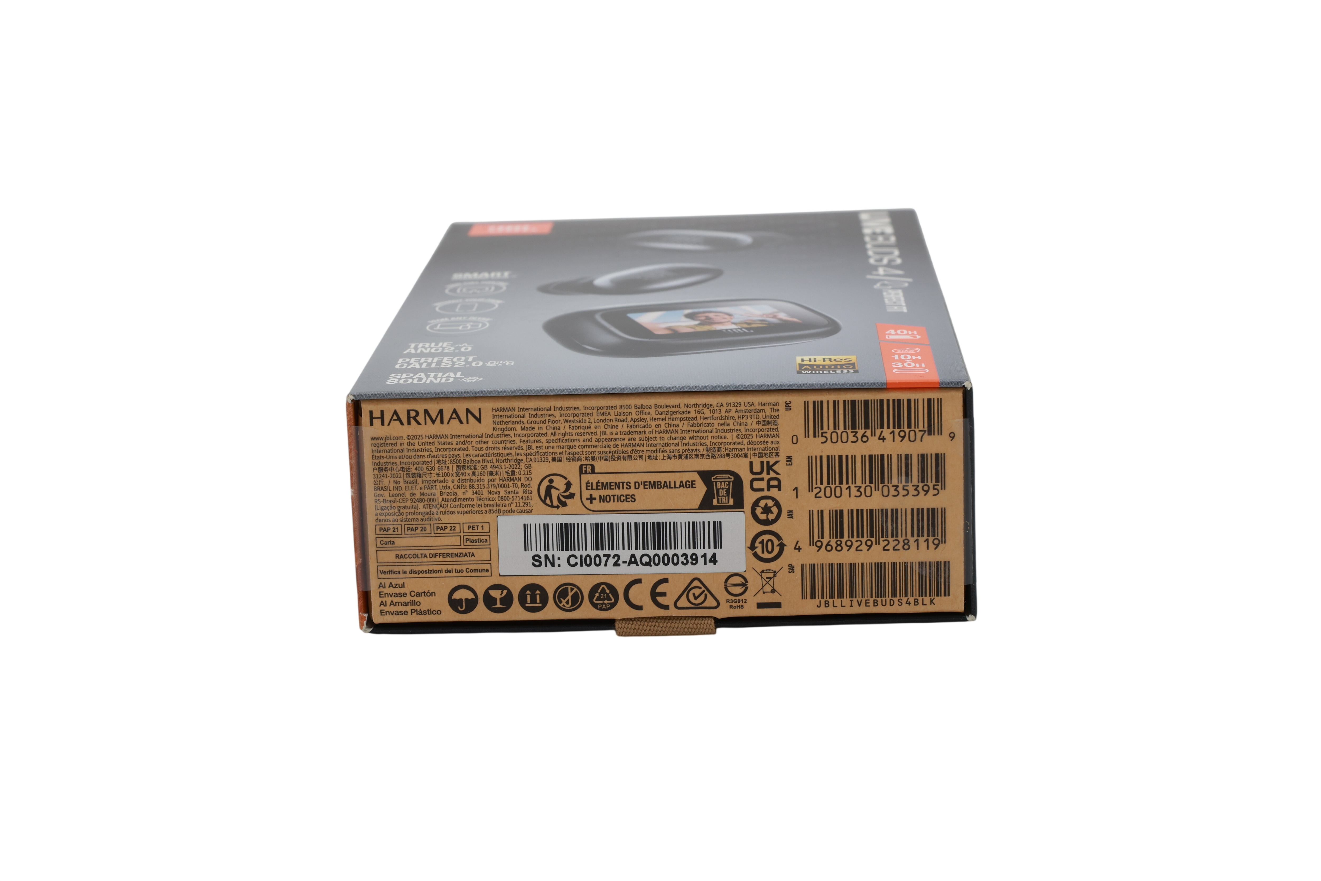 JBL Live Buds 4, trådløse in-ear-hovedtelefoner med Bluetooth, sort