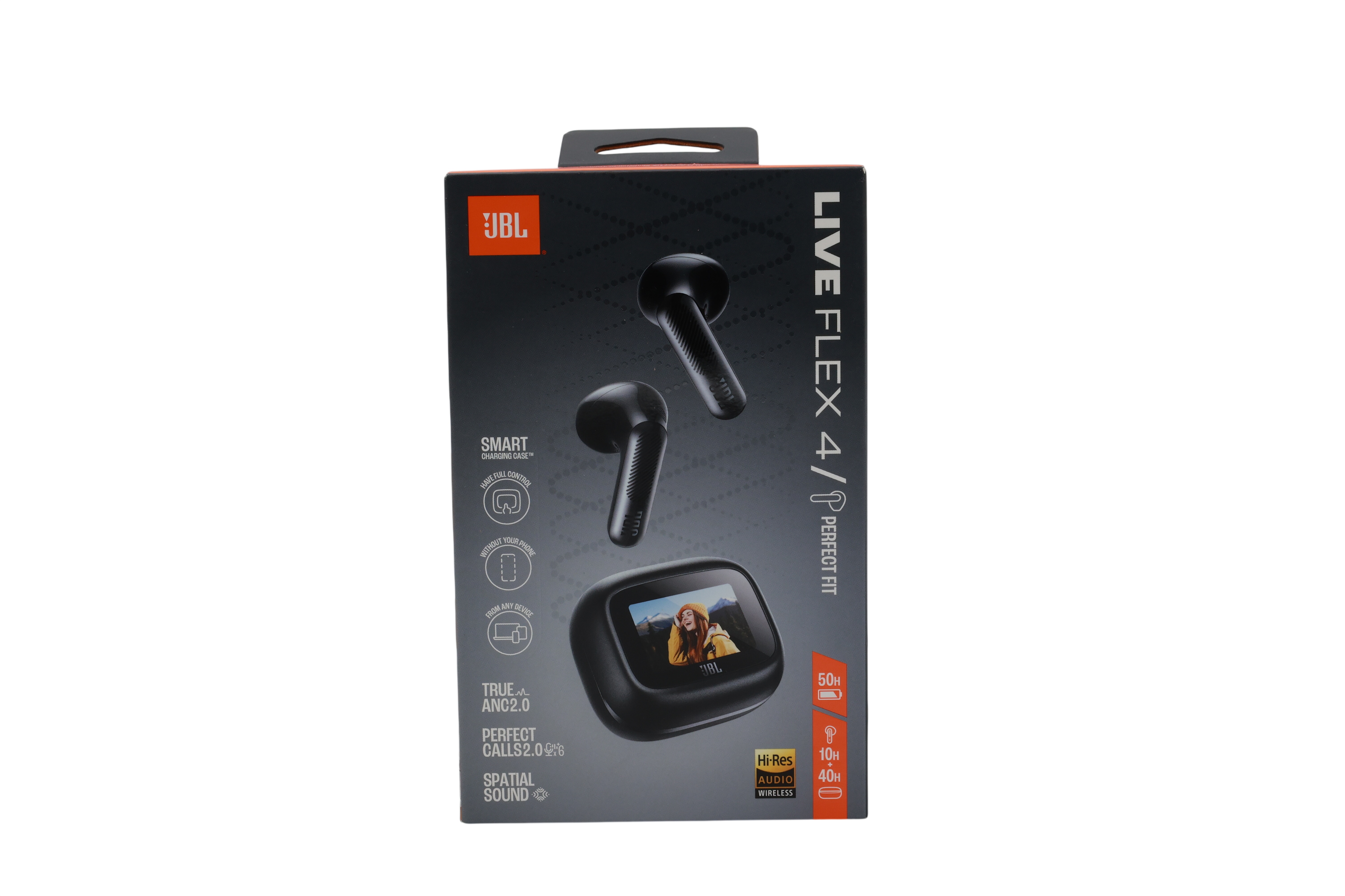 JBL Live Flex 4, trådløse in-ear-hovedtelefoner med Bluetooth, sort