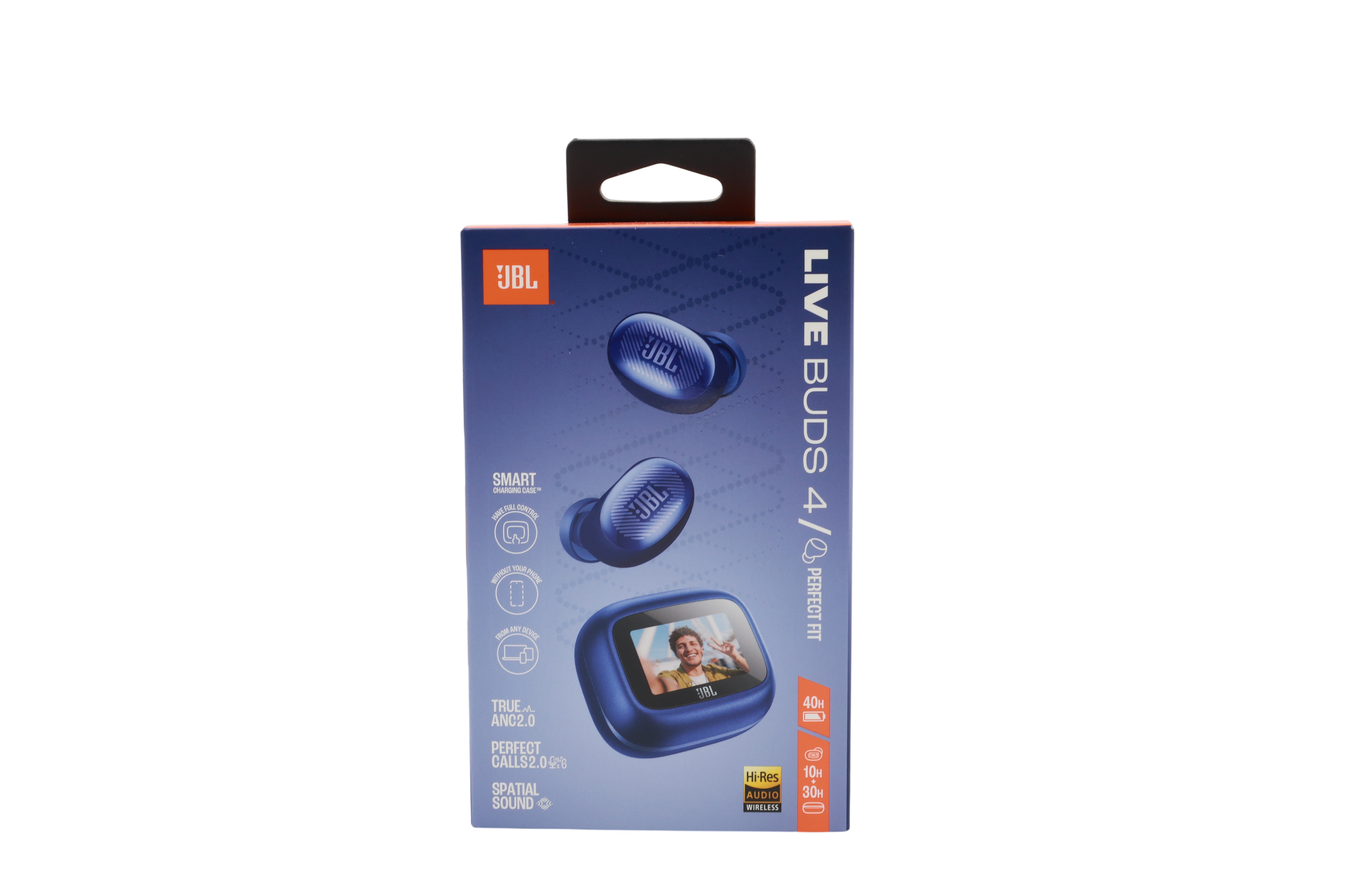 JBL Live Buds 4, trådløse in-ear-hovedtelefoner med Bluetooth, blå