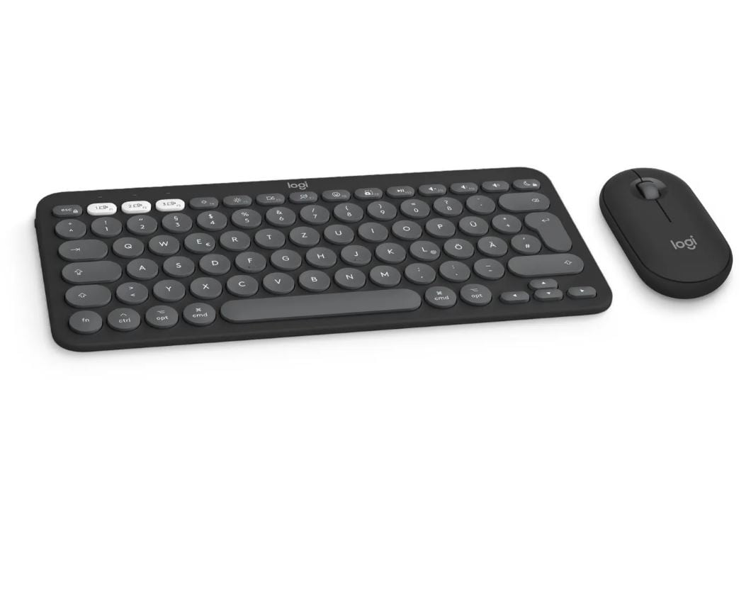 Logitech Pebble 2 Combo til Mac – Tastatur- og musesæt – QWERTZ – Tysk