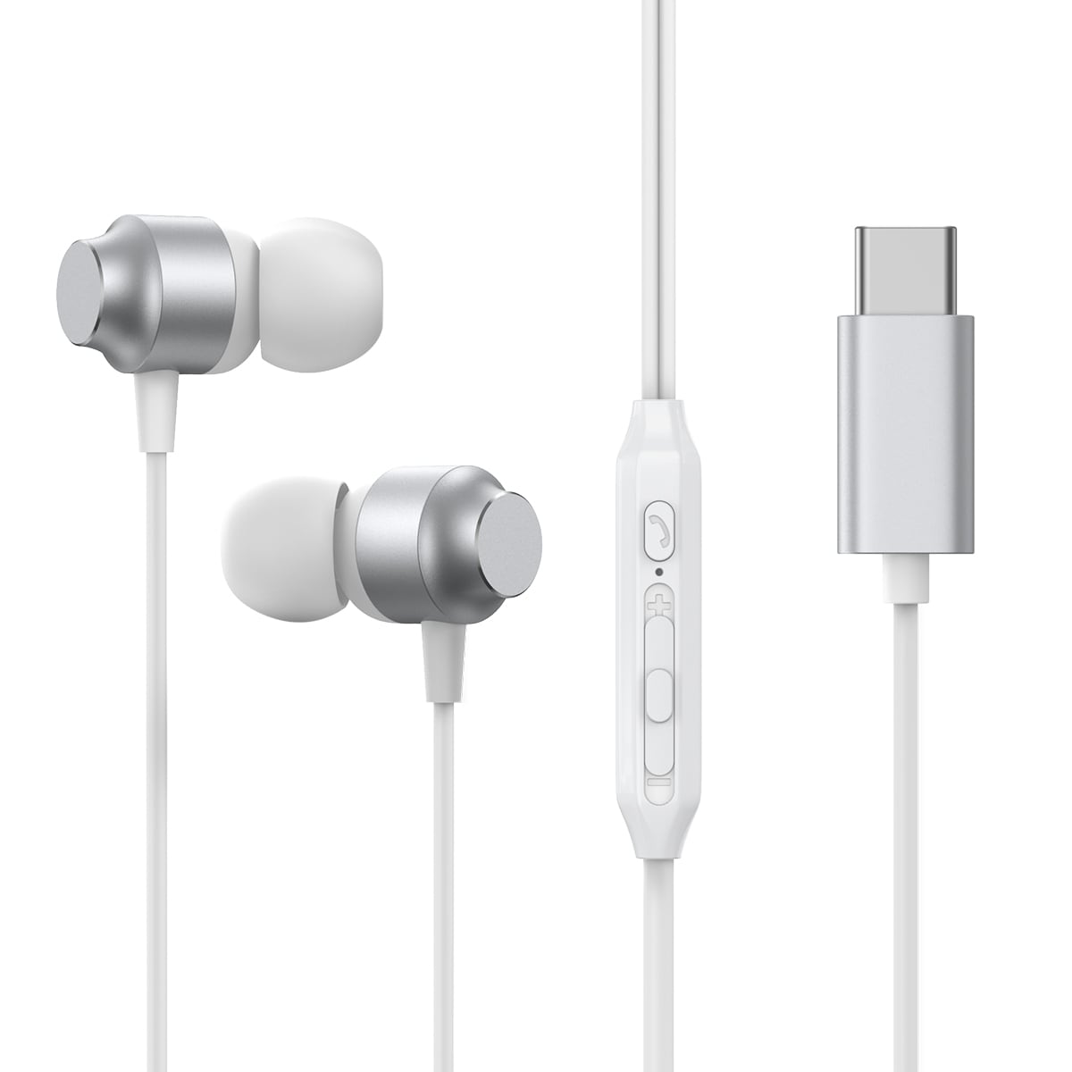 Joyroom JR-EC06 USB-C in-ear hovedtelefoner - sølv