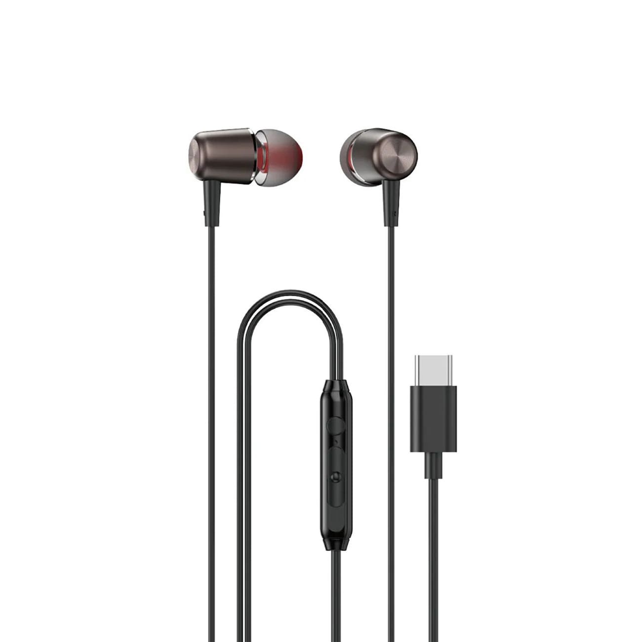 Dudao X1PROT In-Ear USB-C-hovedtelefoner med ledning 1,2 m - Sort