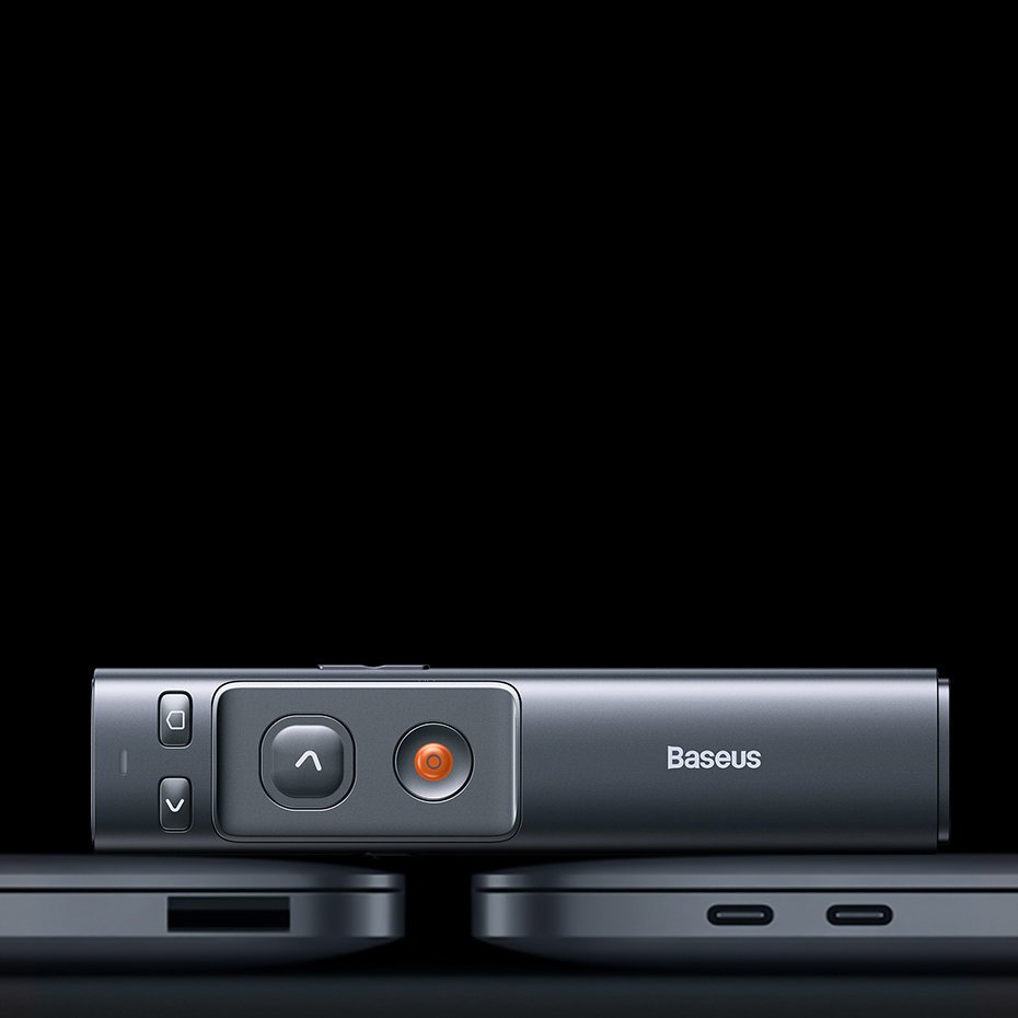 Baseus Orange Dot trådløs præsentationslaserpointer - grå (med batteri)