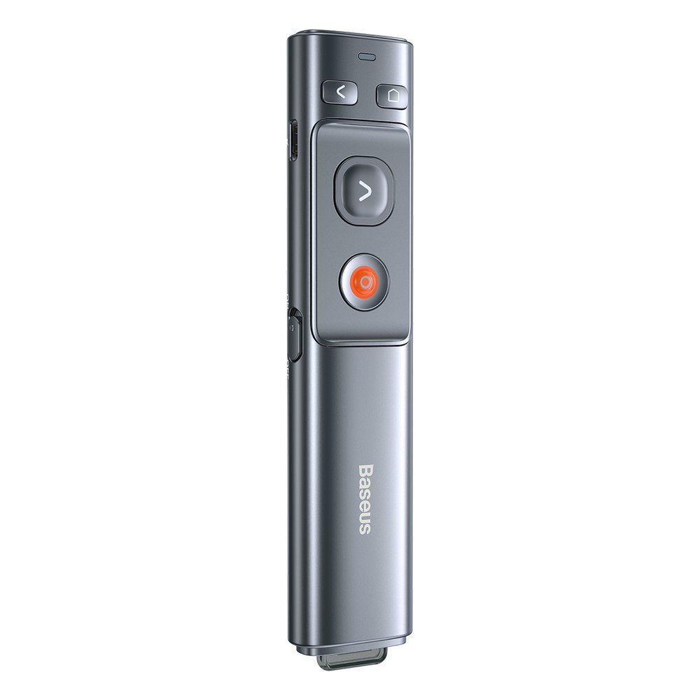 Baseus Orange Dot trådløs præsentationslaserpointer - grå (med batteri)