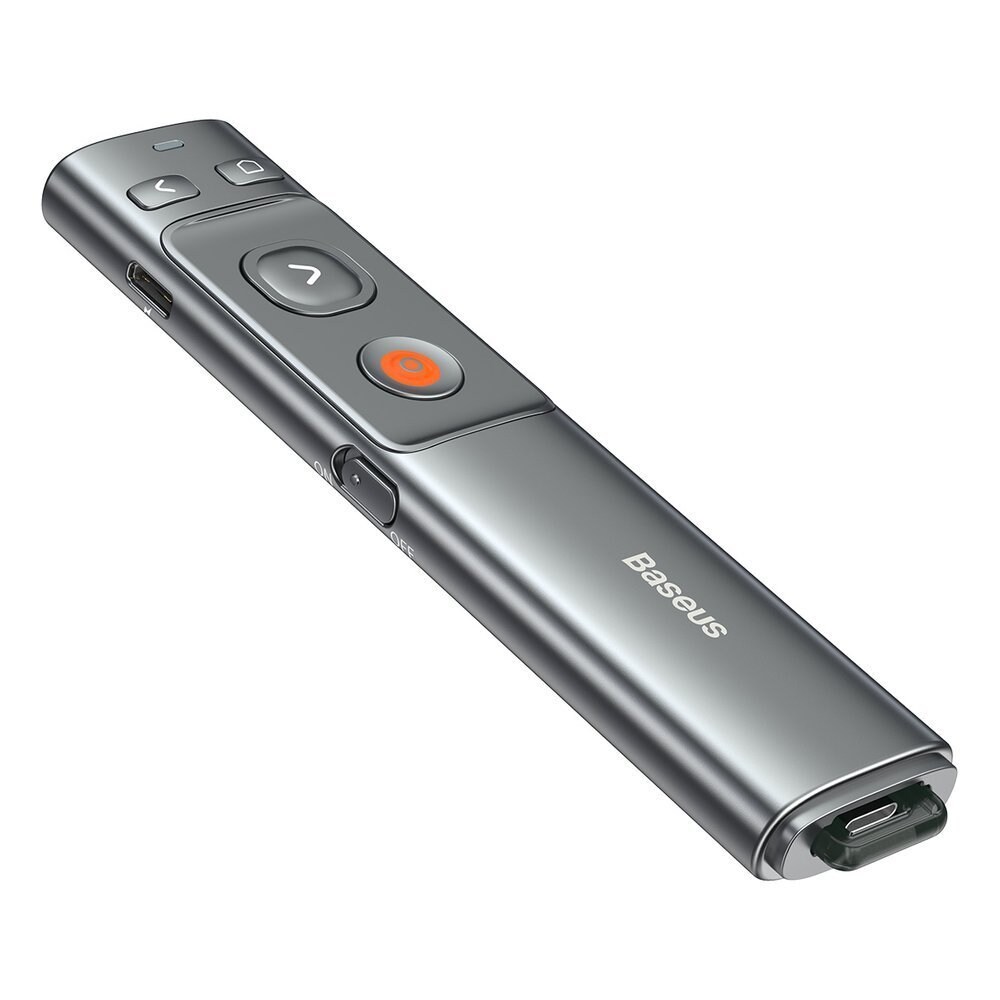 Baseus Orange Dot trådløs præsentationslaserpointer - grå (med batteri)