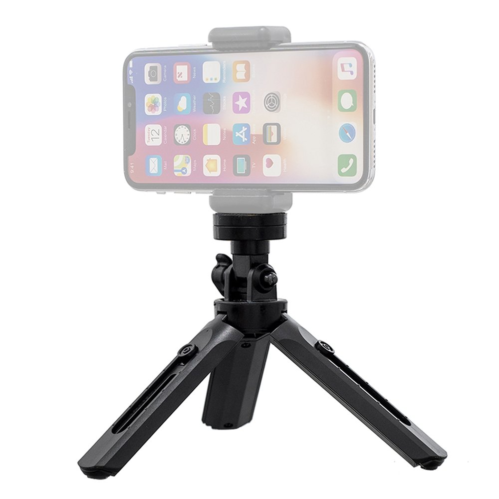 Mini tripod selfie stick holder til telefonkamera GoPro 16 - 21 cm sort