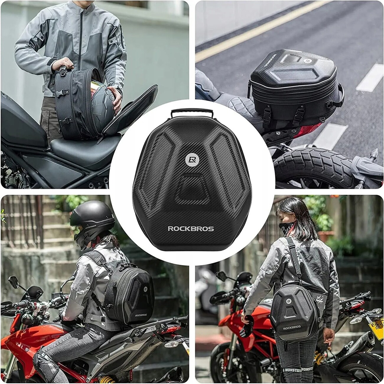 Rockbros 30140026001 tanktaske til motorcykel 35 l - sort