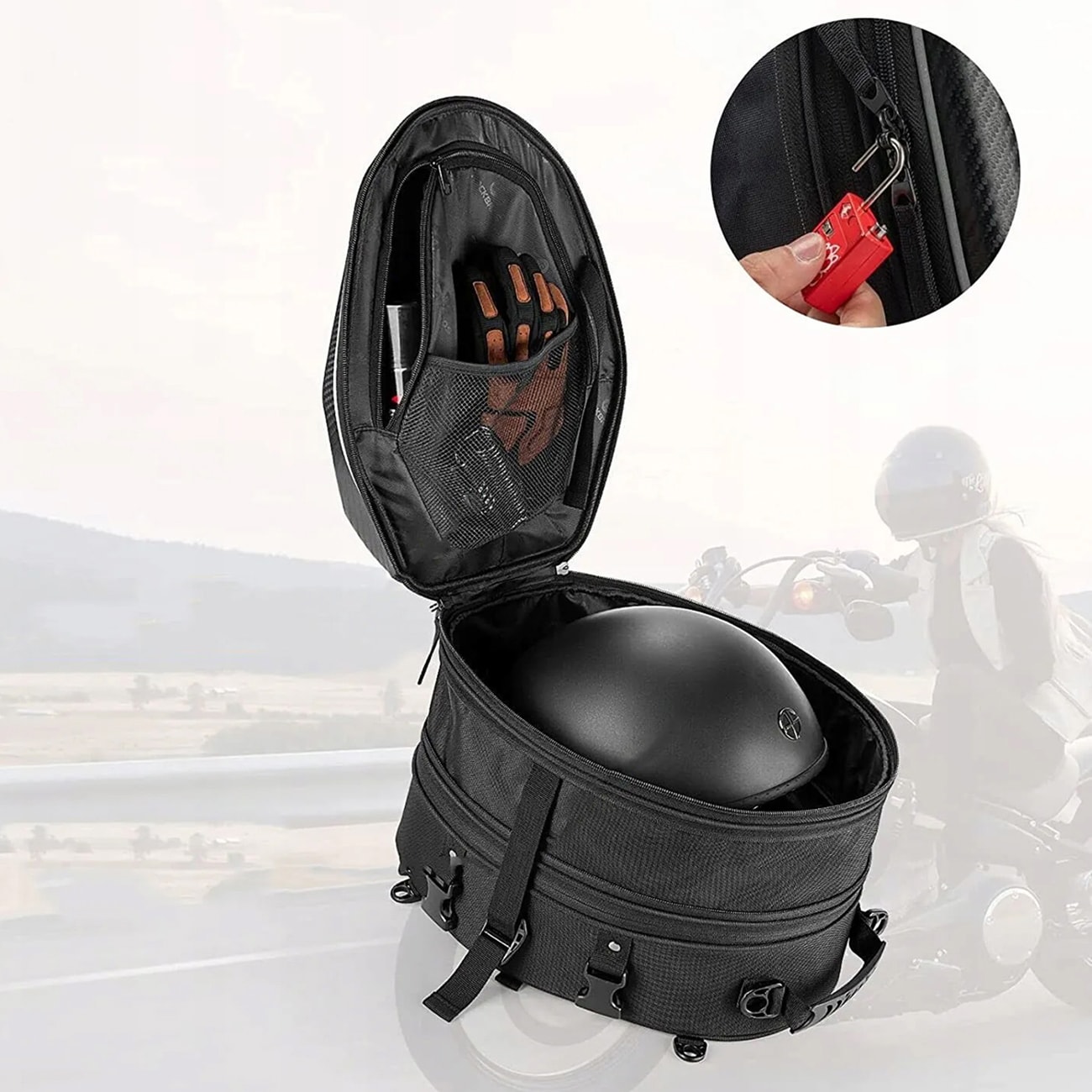 Rockbros 30140026001 tanktaske til motorcykel 35 l - sort