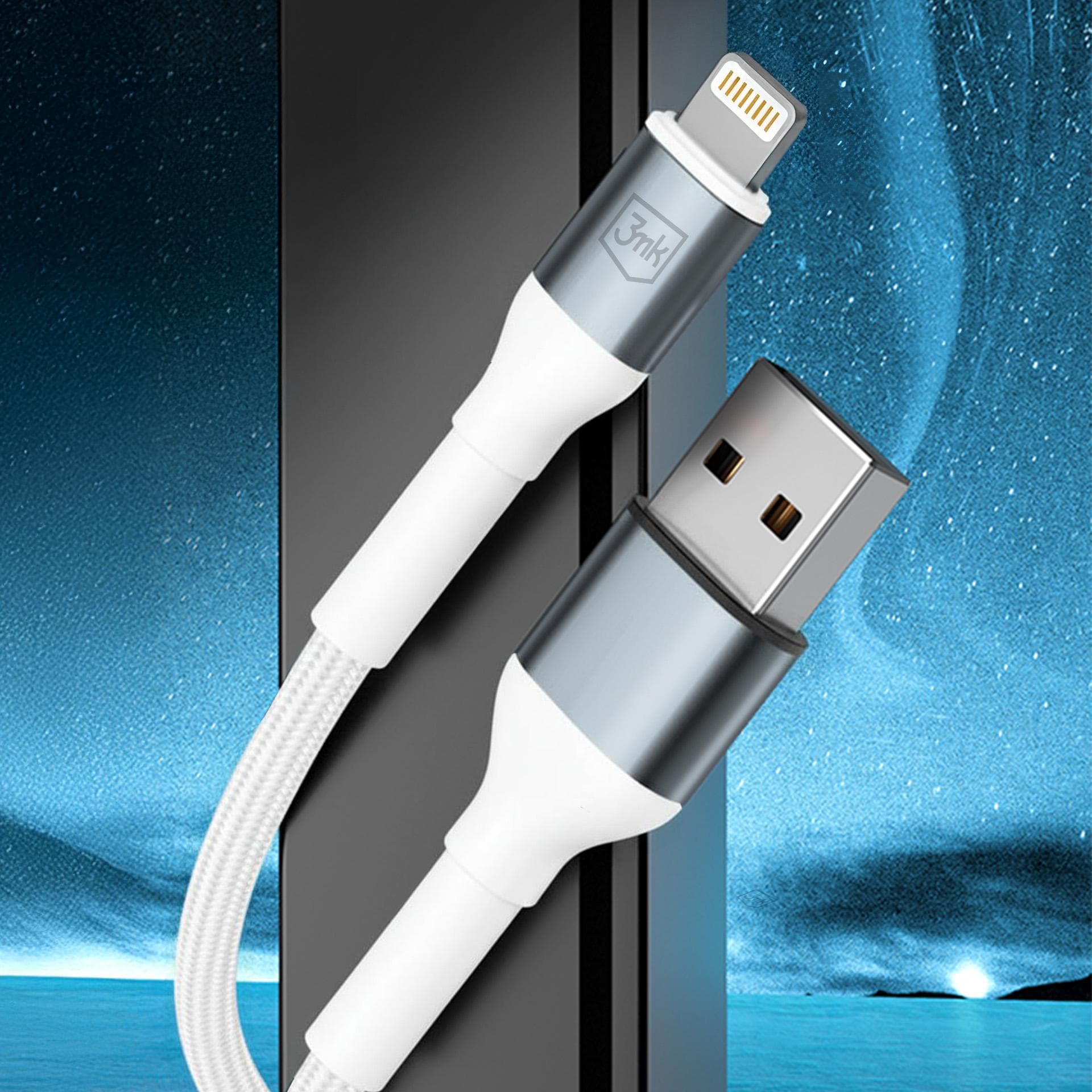 3mk 3mk Kabel 3mk Hyper Cable N-SERIES USB-A / Lightning 2m 5V/2.4A 12W / hvid