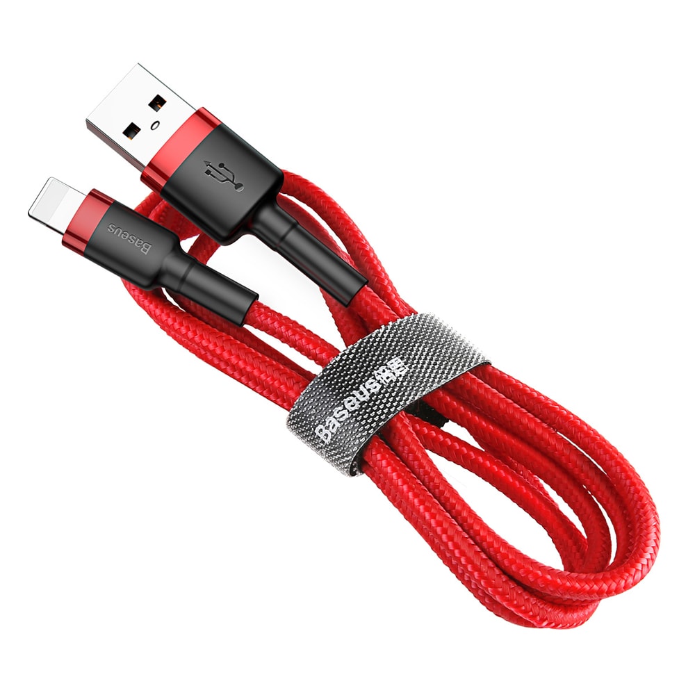Baseus Cafule USB-A / Lightning 2.4A QC 3.0-kabel 1 m - rød