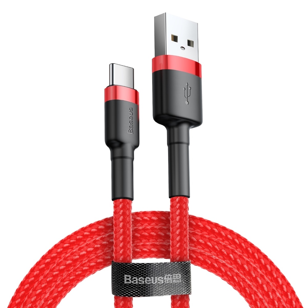Baseus Cafule USB-A / USB-C QC 3.0 3A 0,5 m kabel - rød