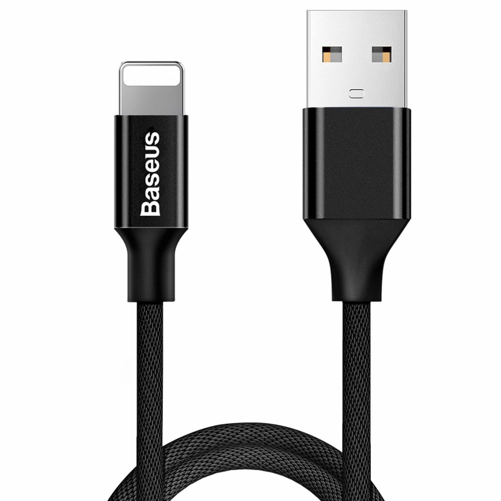 Baseus Yiven stofflettet kabel USB / Lightning 1,2M sort (CALYW-01)