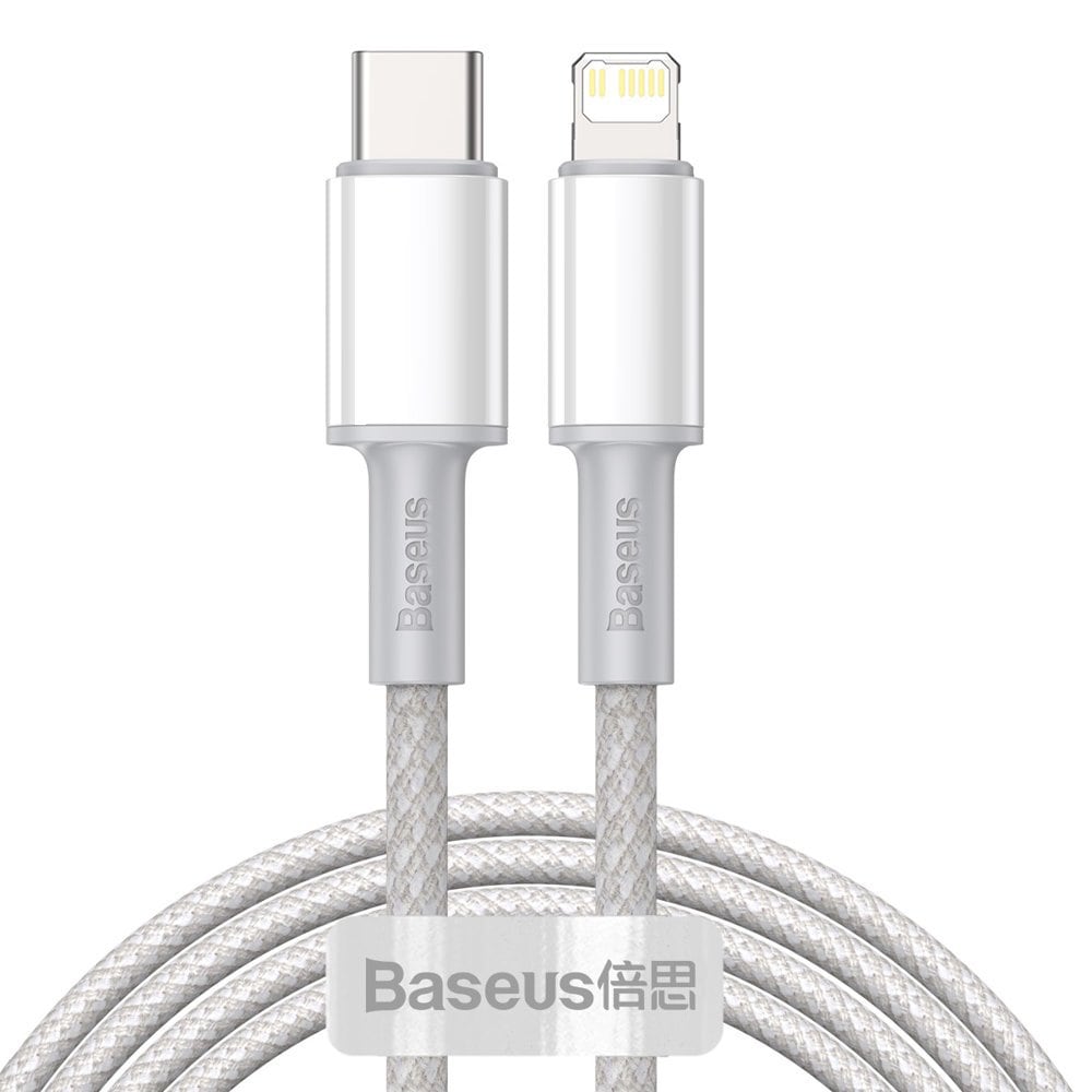 Baseus CATLGD-A02 Lightning - USB-C PD-kabel 20W 480Mb/s 2m - hvid