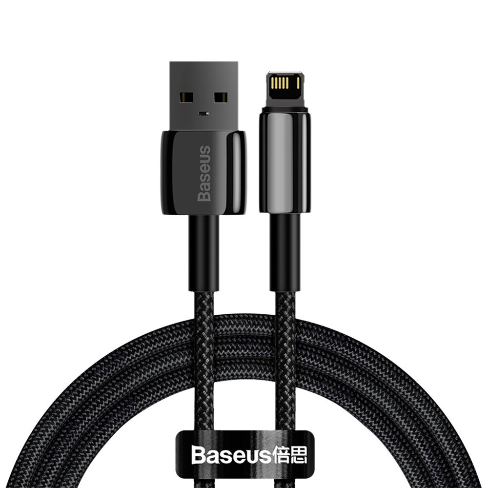 Baseus Tungsten USB - Lightning-kabel 2,4 A 1 m sort (CALWJ-01)