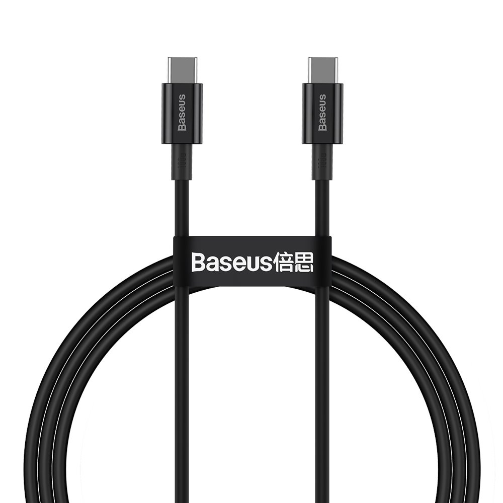 Baseus CATYS-B01 USB-C - USB-C PD QC FCP-kabel 100W 5A 480Mb/s 1m - sort