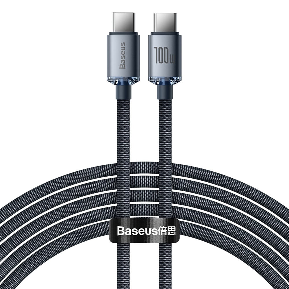 Baseus CAJY000701 USB-C - USB-C PD-kabel 100W 5A 480Mb/s 2m - sort