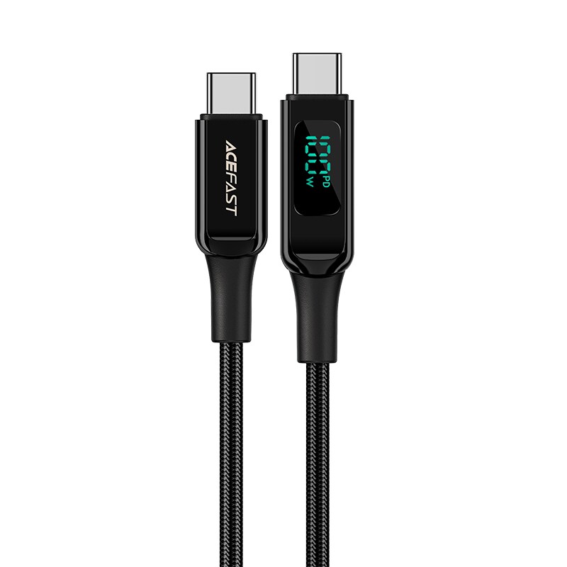 Acefast C6-03 Sort USB-C - USB-C PD QC kabel 100W 5A 480Mb/s 2m - sort