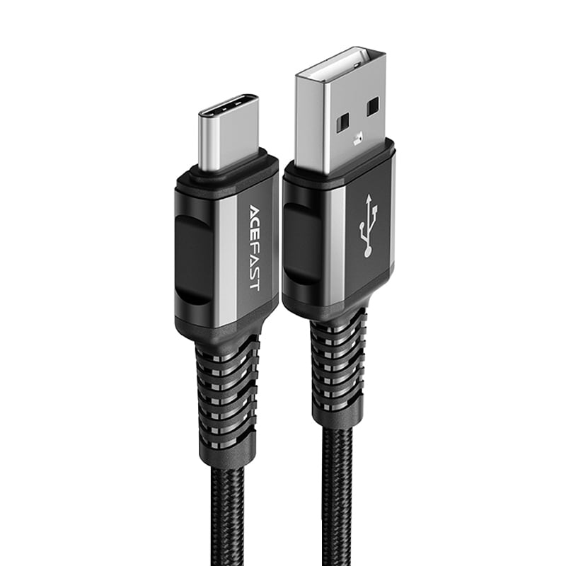 Acefast USB-kabel - USB Type C 1,2 m, 3A sort (C1-04 sort)