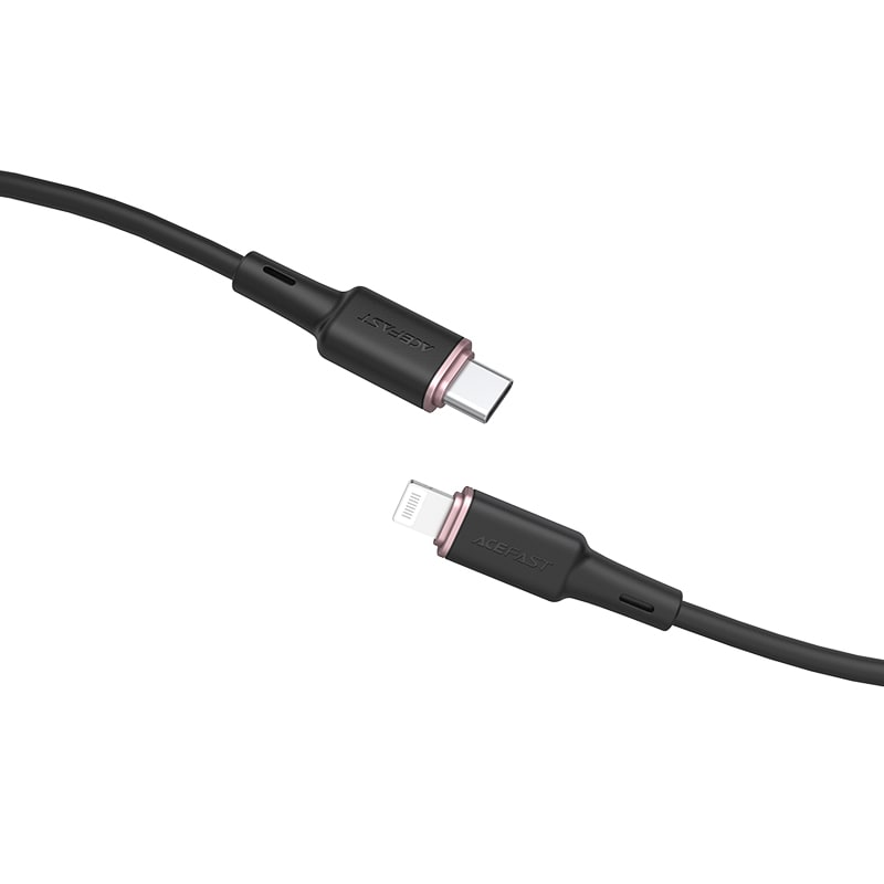 Acefast-kabel MFI USB Type C - Lightning 1,2 m, 30 W, 3 A sort (C2-01 sort)