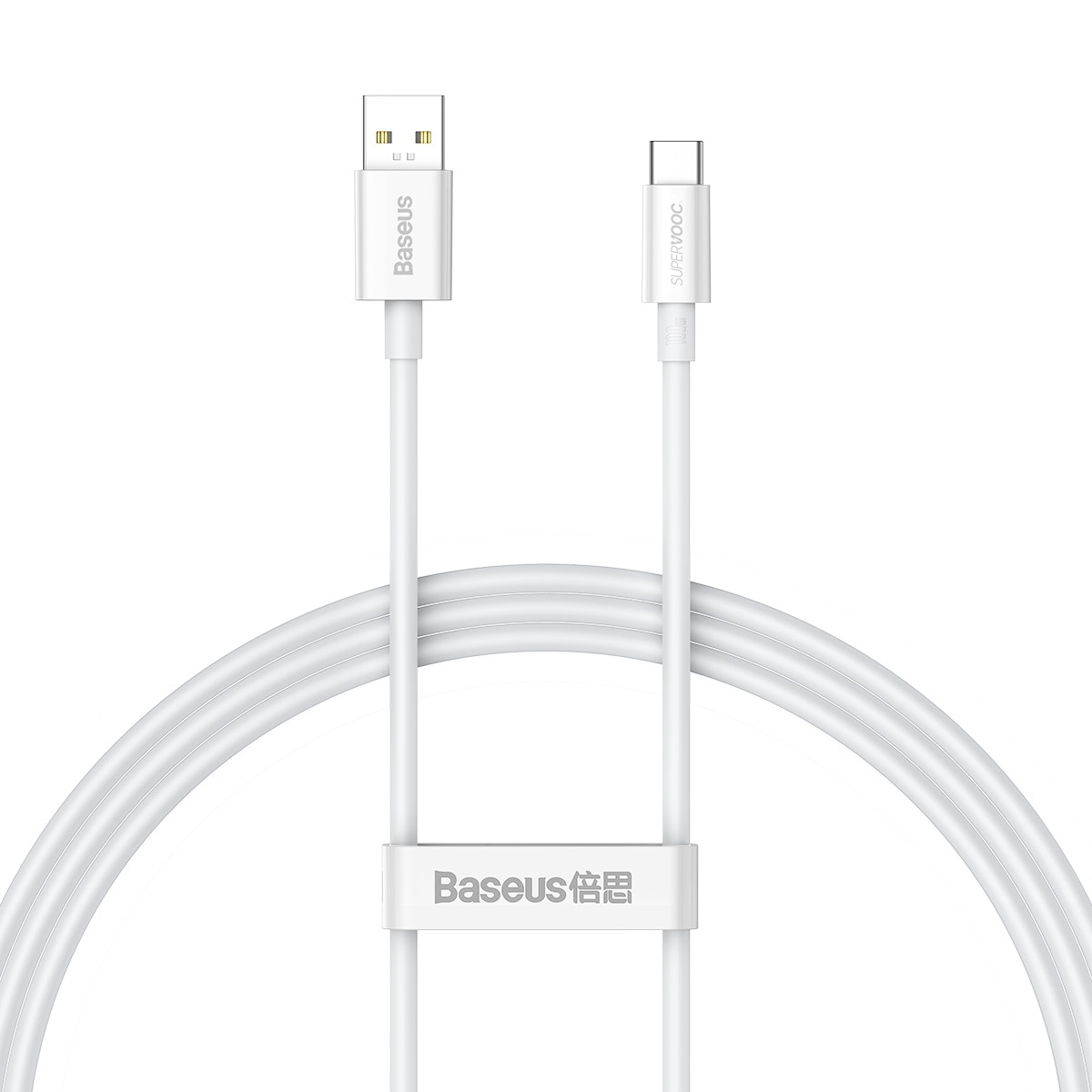 Baseus Superior Series SUPERVOOC USB-A til USB-C 65W 1m kabel hvid