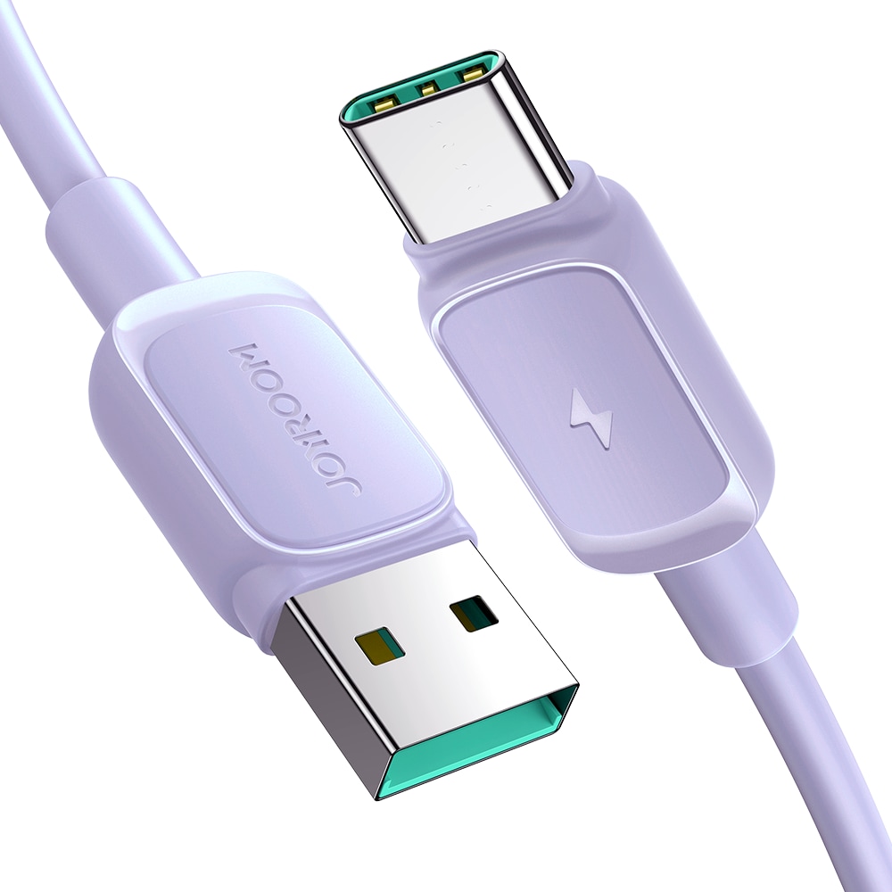 Joyroom Multi-Color Series A14 USB-A / USB-C 3A-kabel 1,2 m - Lilla