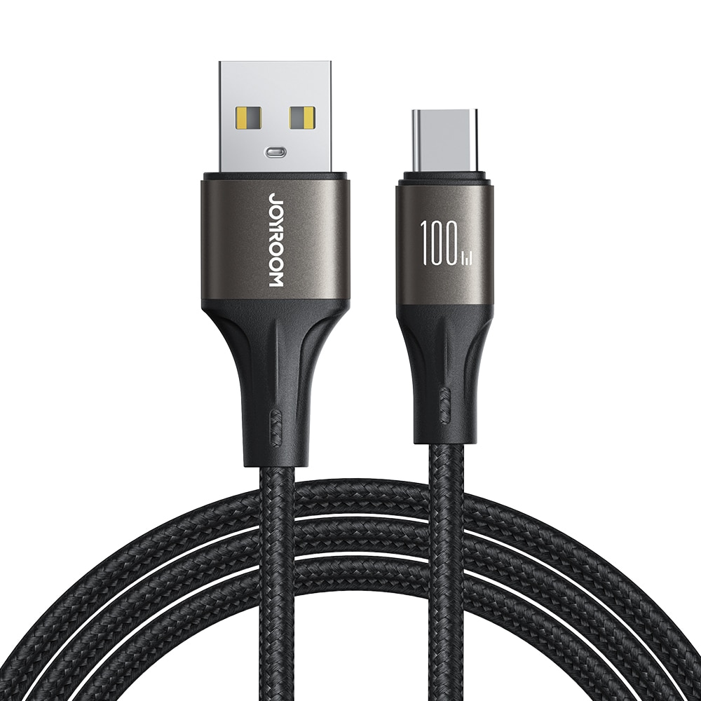 Joyroom Light-Speed Series S-A25 USB-A / USB-C-kabel 100W 1,2 m - sort