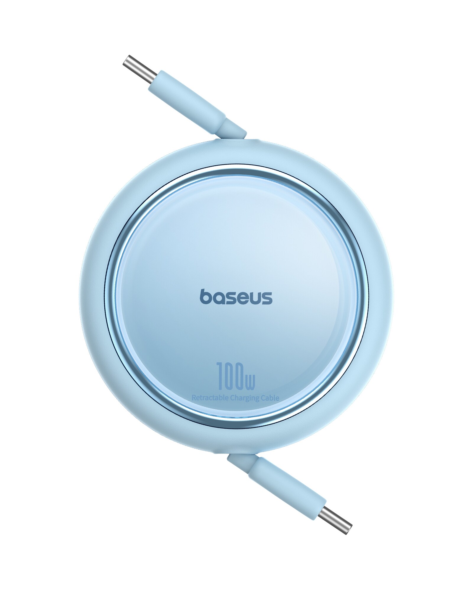 Baseus Free2Draw Mini USB-C - USB-C 100W 1m udtrækkeligt kabel - blå