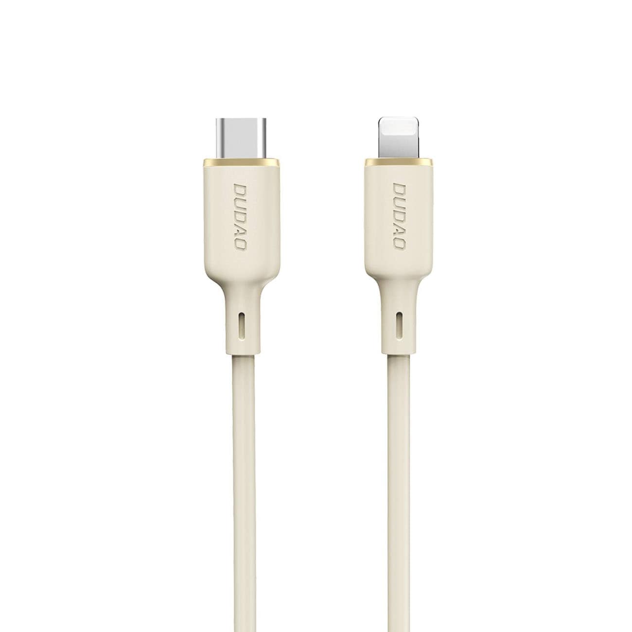 Dudao L7SCL USB-C - Lightning-kabel 30W 1m - beige