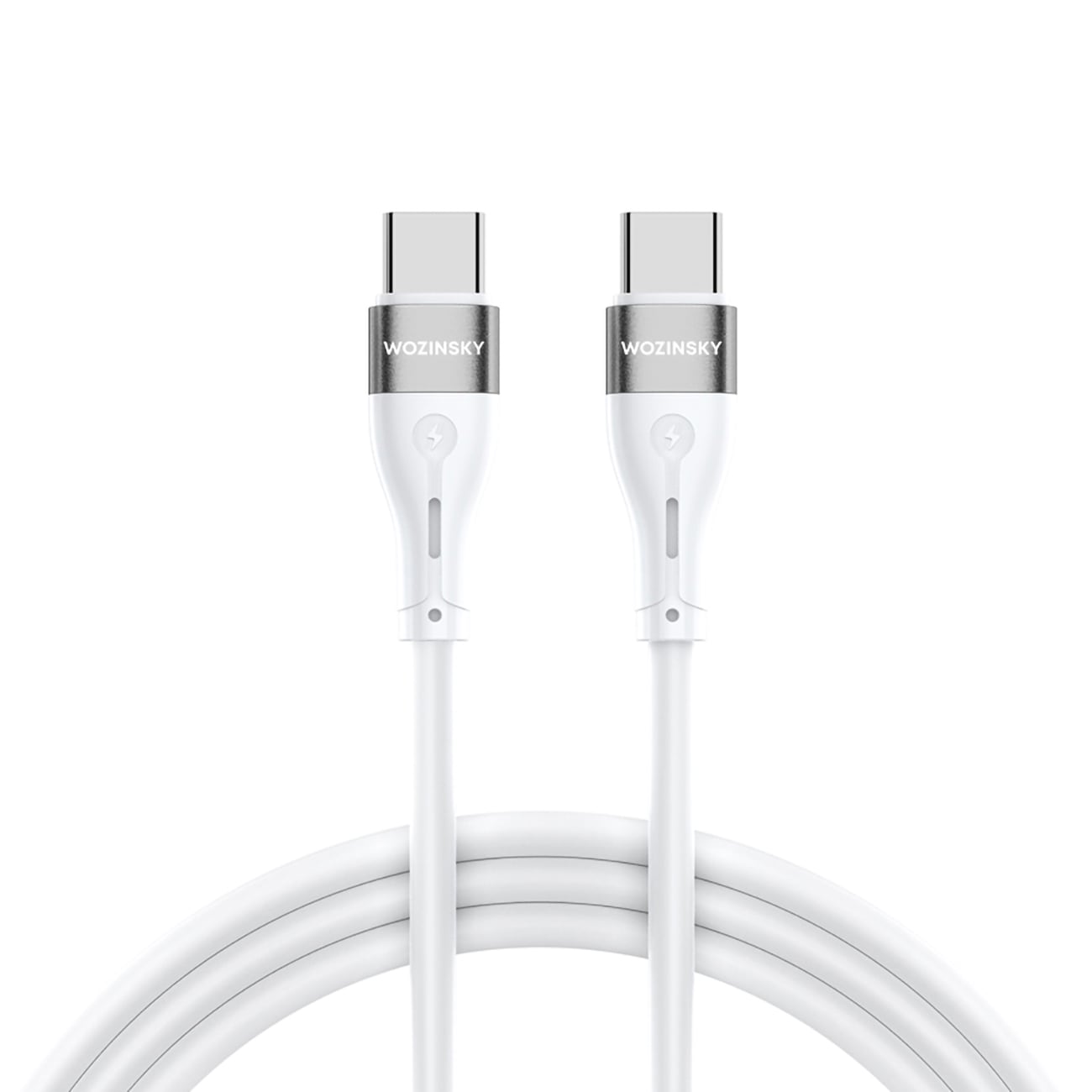 Wozinsky WSTCC1 USB-C / USB-C PD 65W-kabel 1 m langt - hvid