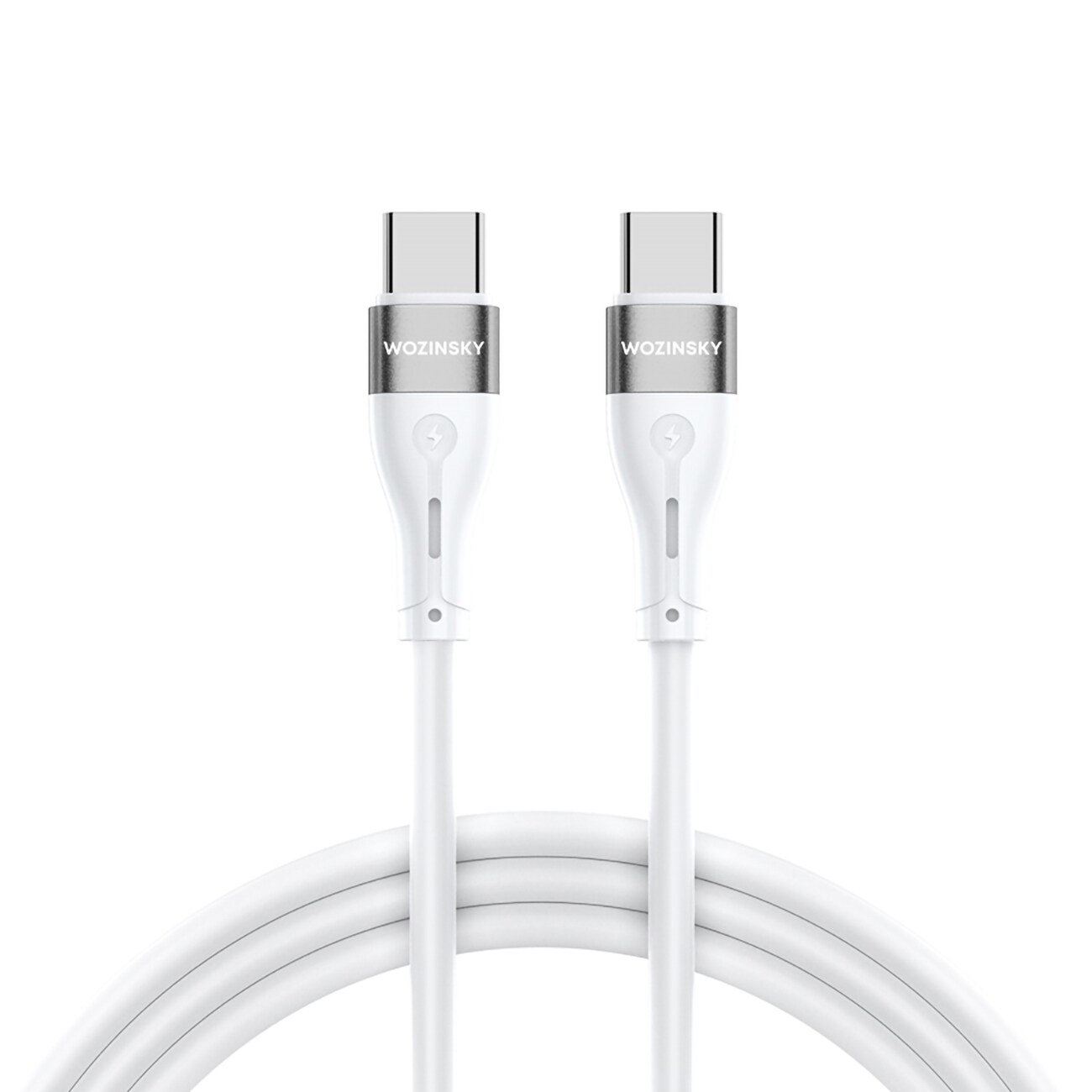 Wozinsky WSTCC2 USB-C / USB-C PD 65W-kabel 2 m - hvid