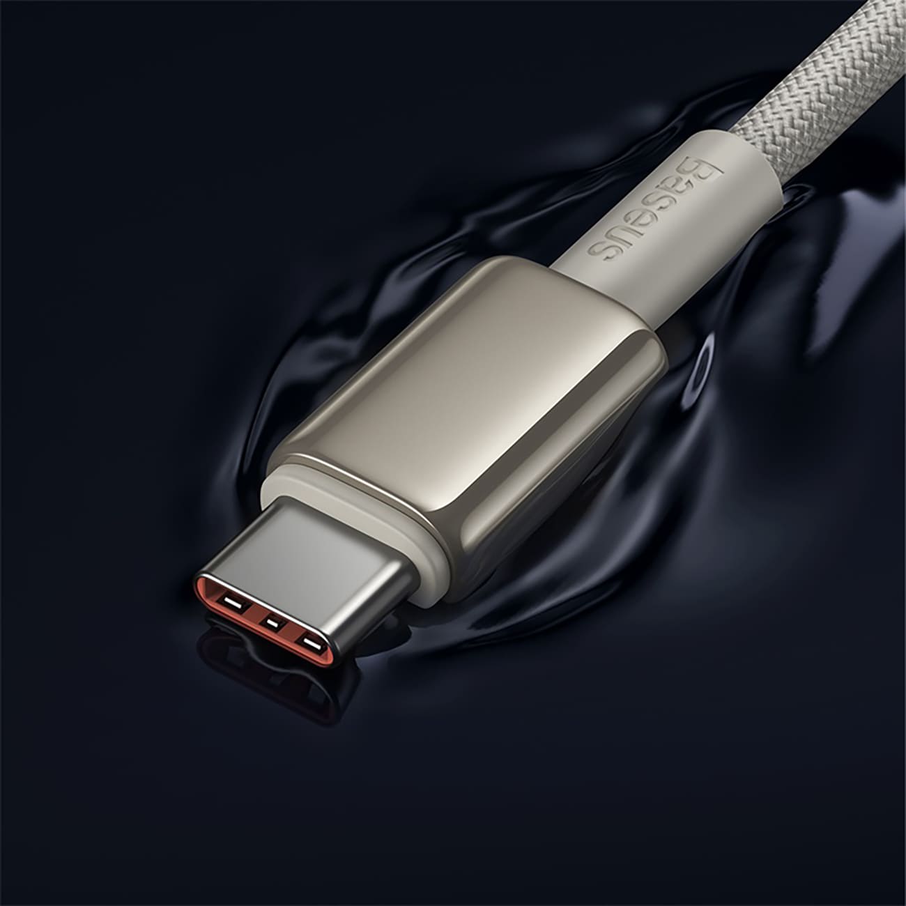 Baseus Tungsten Gold USB-C / USB-C-kabel 100W 1m - guld