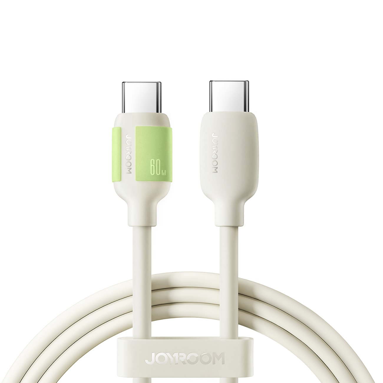 Joyroom S-A53 60W USB-C-kabel - USB-C med fluorescerende spids 2 m - beige