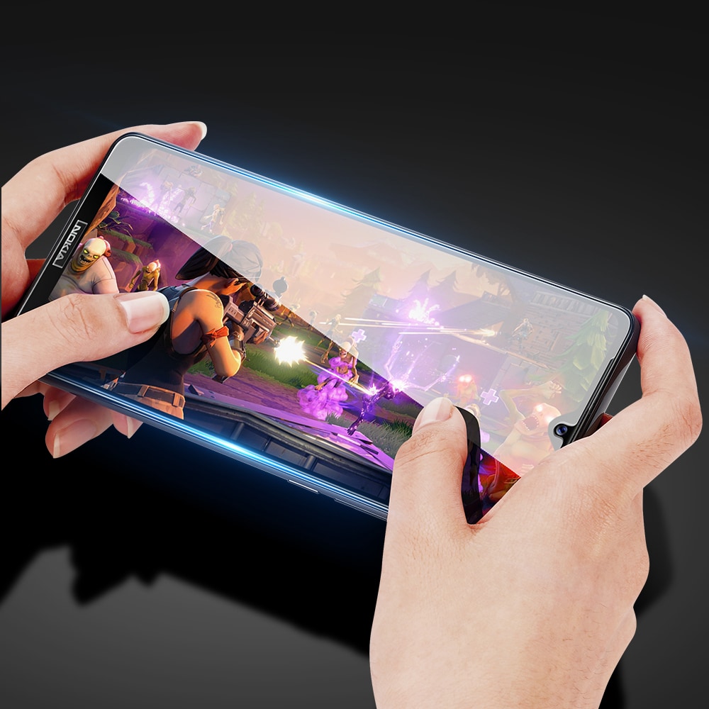 Dux Ducis 10D hærdet glas skærmbeskytter med ramme til Nokia 1.4, gennemsigtig (etuivenlig)