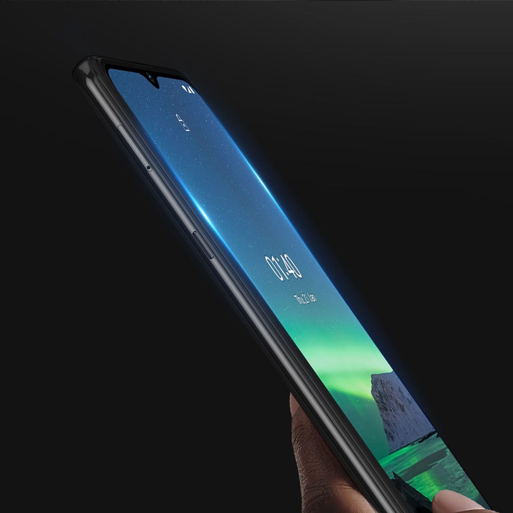 Dux Ducis 10D hærdet glas skærmbeskytter med ramme til Nokia 1.4, gennemsigtig (etuivenlig)