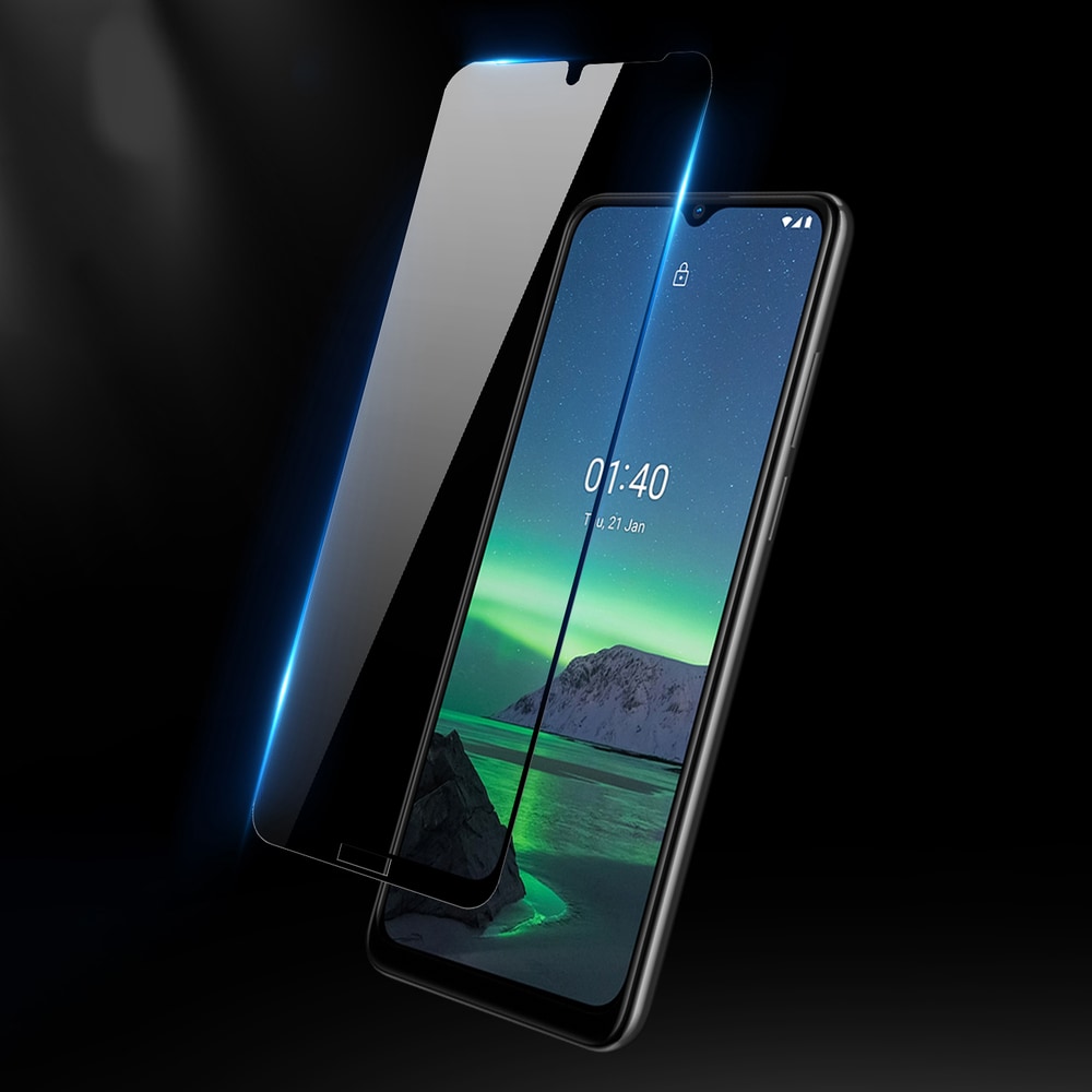 Dux Ducis 10D hærdet glas skærmbeskytter med ramme til Nokia 1.4, gennemsigtig (etuivenlig)