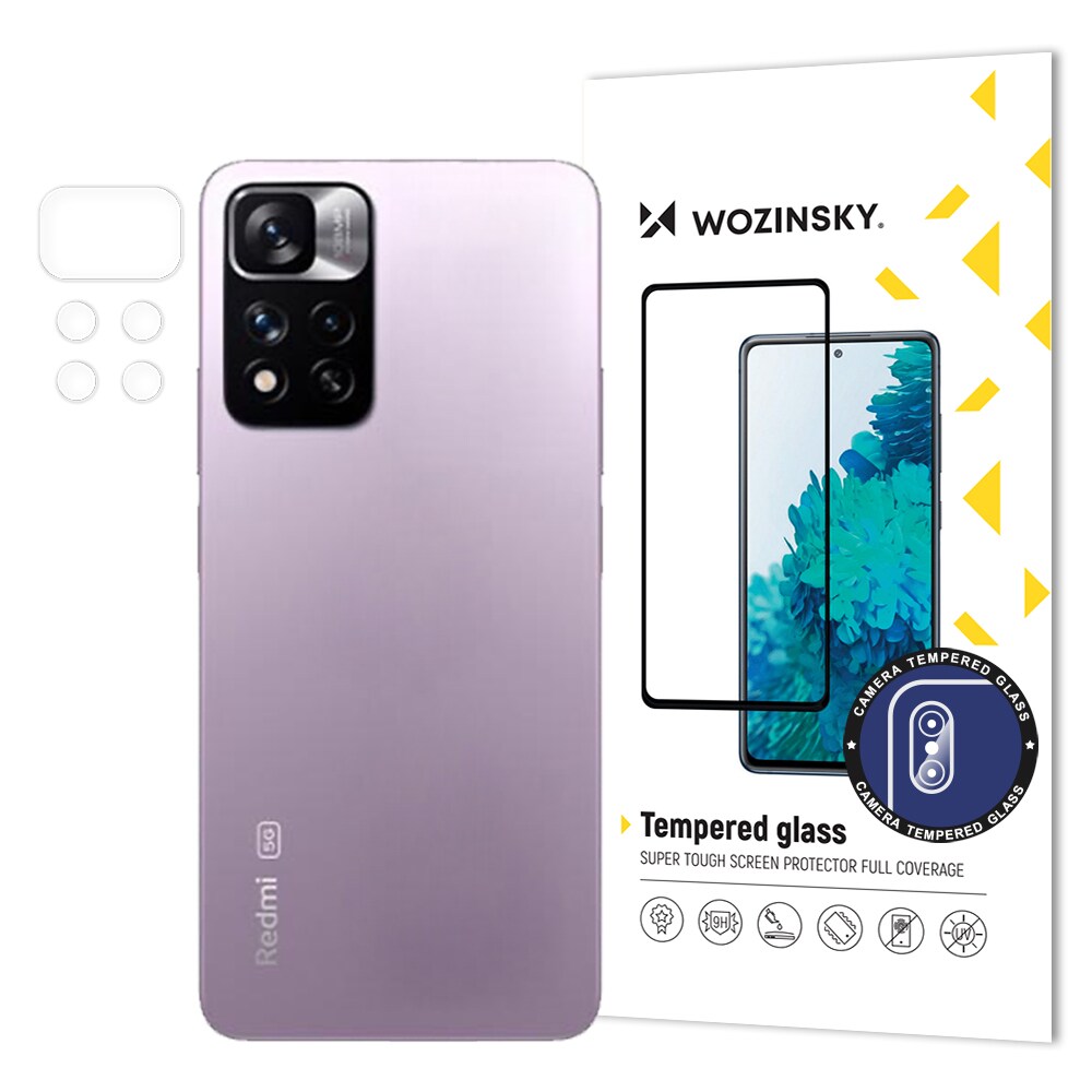 Wozinsky kameraglas 9H fuld kamera hærdet glas til Xiaomi Redmi Note 11 Pro + kamera
