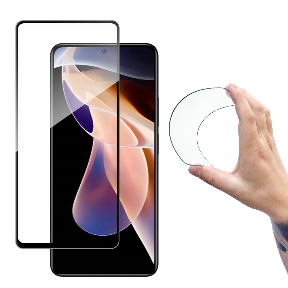 Wozinsky Flexi Nano Glass Film Hærdet glas med ramme til Xiaomi Redmi Note 11 Pro + / 11 Pro