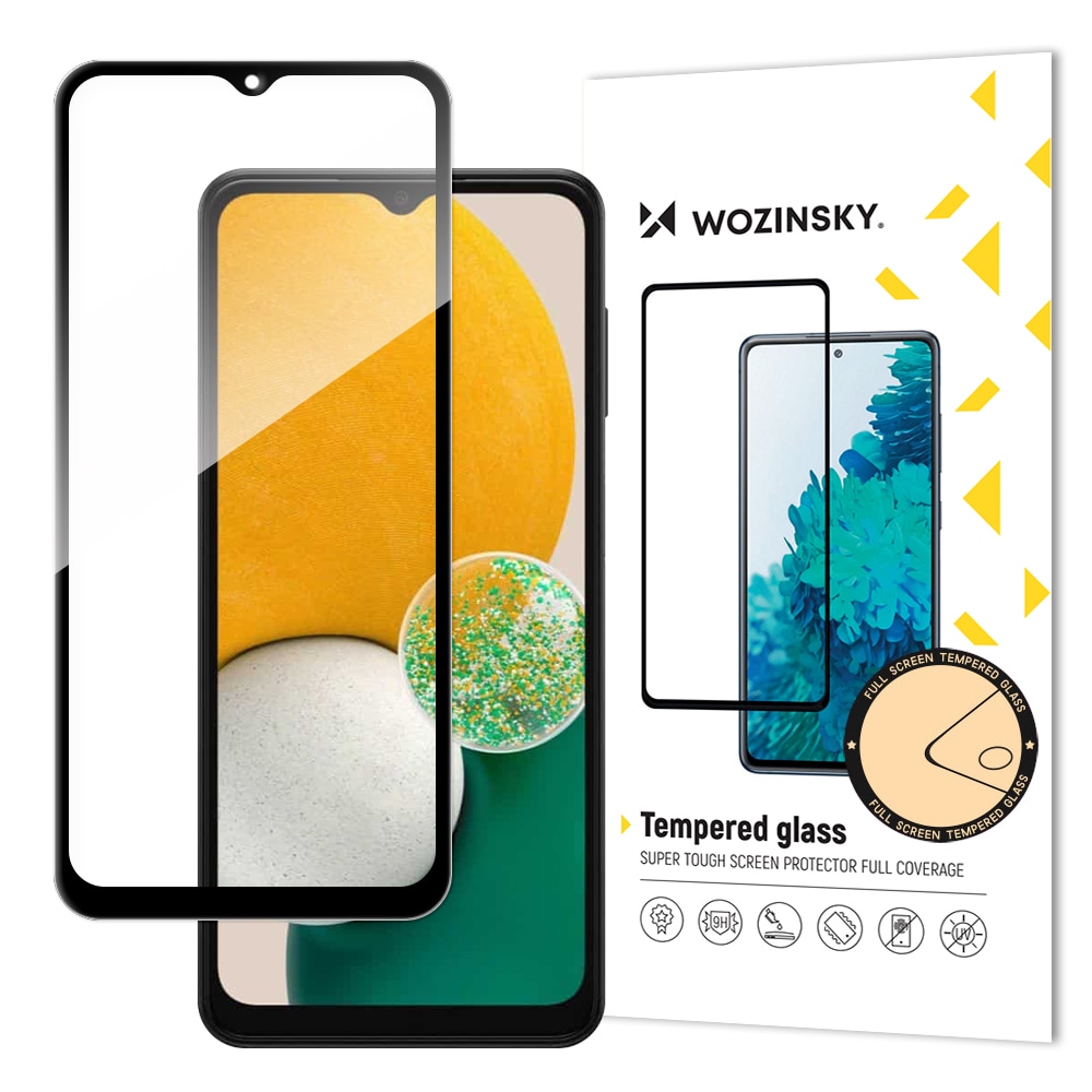 Wozinsky Super Tough Full Glue Hærdet Glas til Samsung Galaxy A13/A23/A23 5G/M13 Black