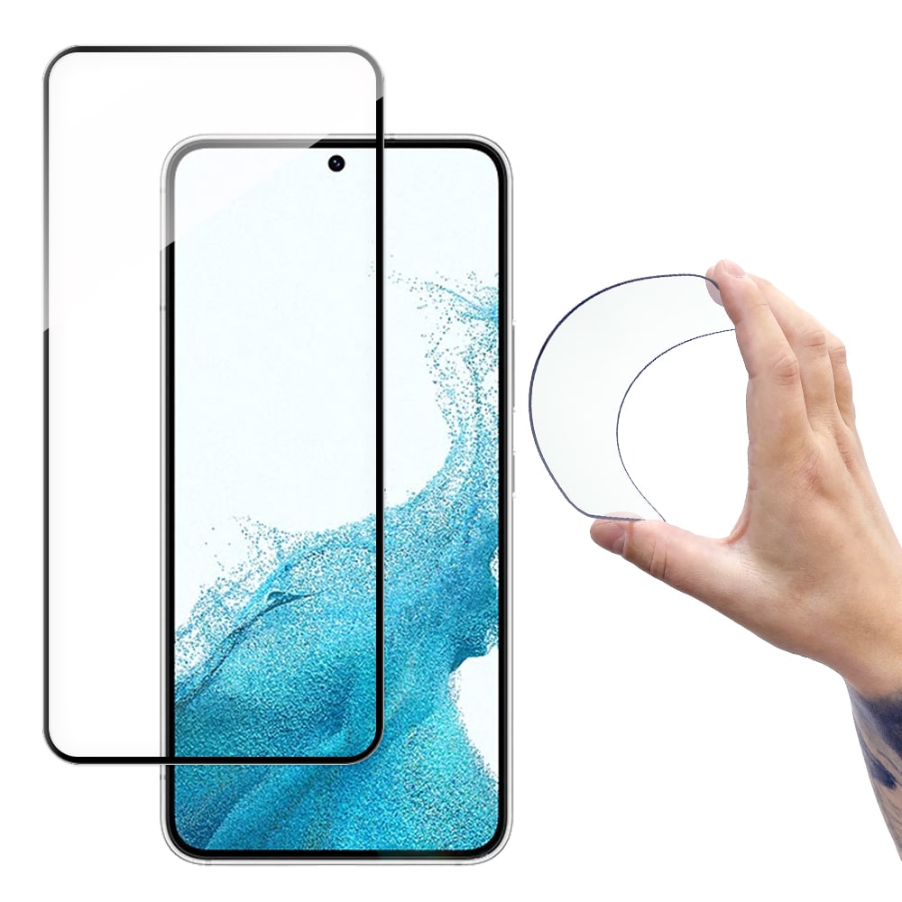 Wozinsky Flexi Nano Glass Film Hærdet Glas Med Ramme til Samsung Galaxy S22+ Gennemsigtig