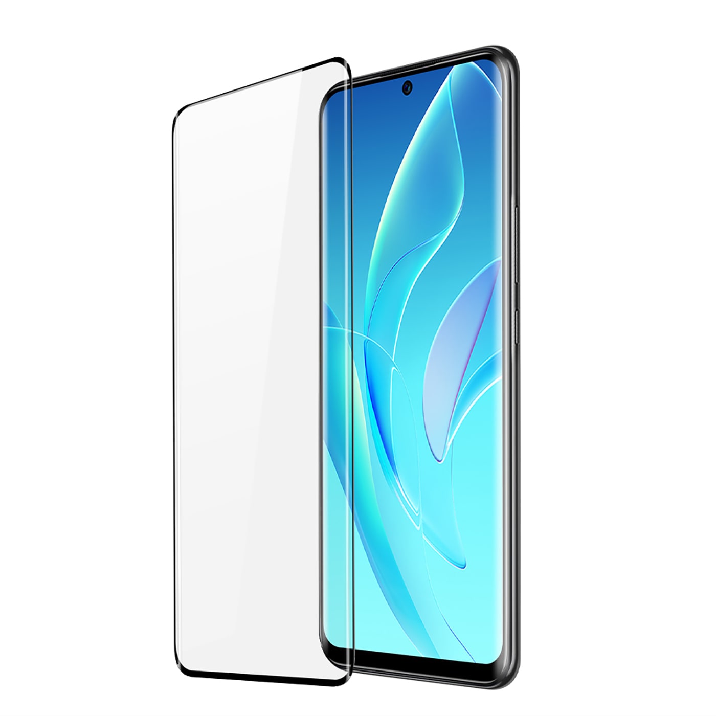 Dux Ducis Curved Glass Hærdet glas til Honor 60 Pro med en sort ramme