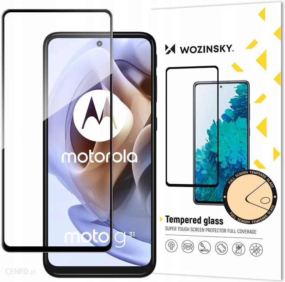 Wozinsky Fuld lim Moto G51 fuld skærm hærdet glas med sort ramme