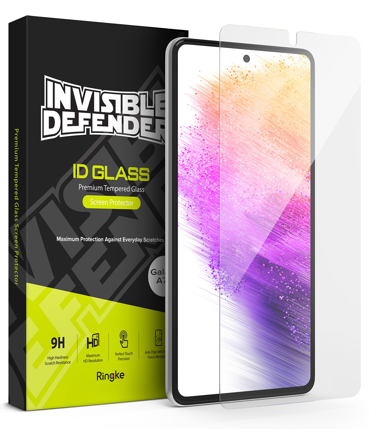 Ringke Invisible Defender ID Glass 2.5D 0.33mm skærmbeskytter til Samsung Galaxy A73 5G
